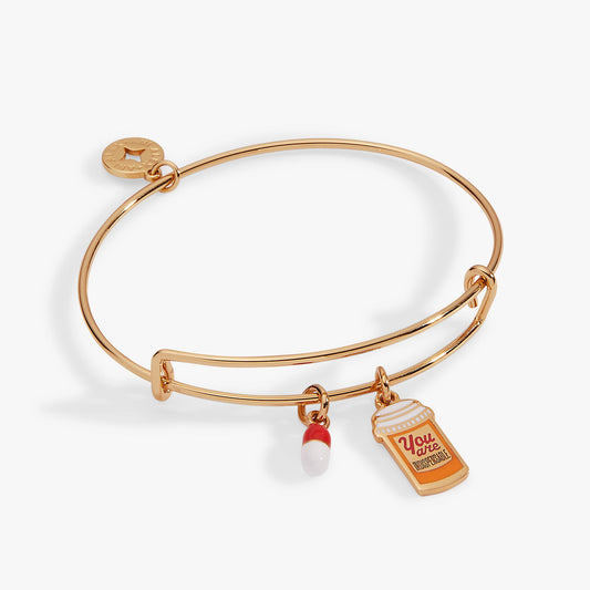 You Are Indispensable' Pill Bottle Bangle
    
    
    
       Gold