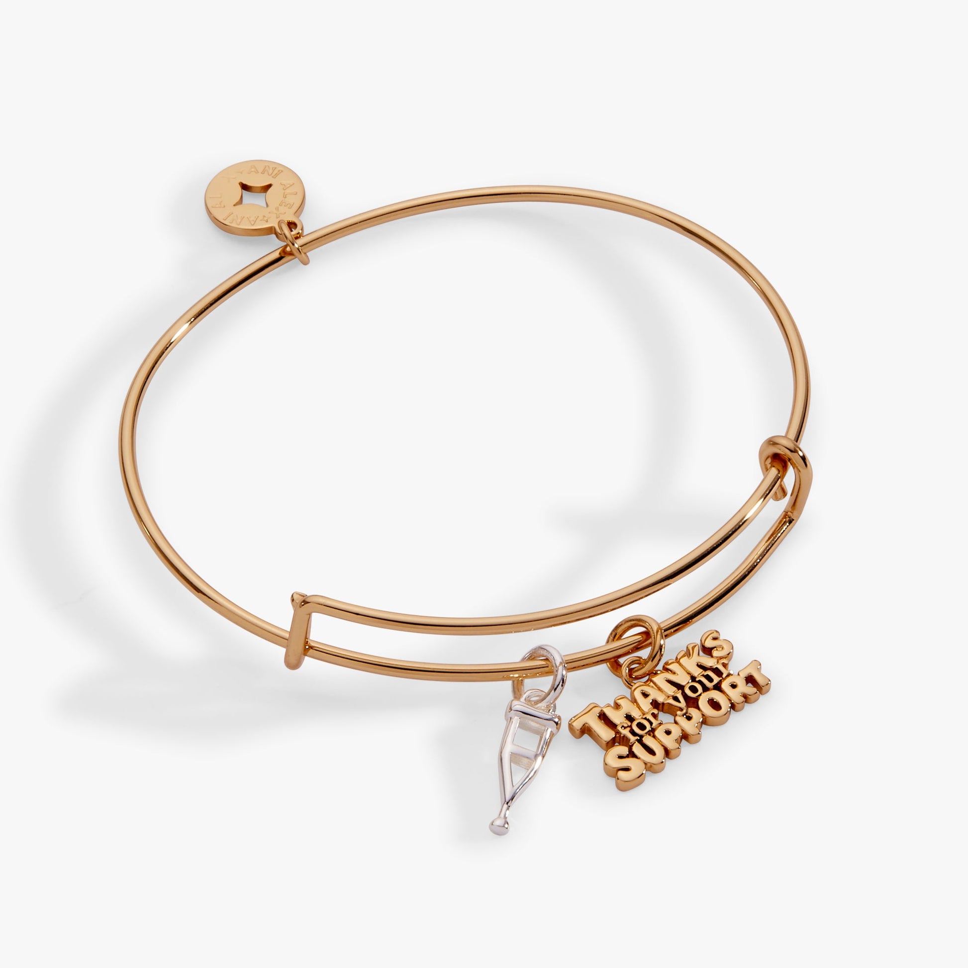 Thanks For Your Support' Crutch Bangle
    
    
    
       Gold