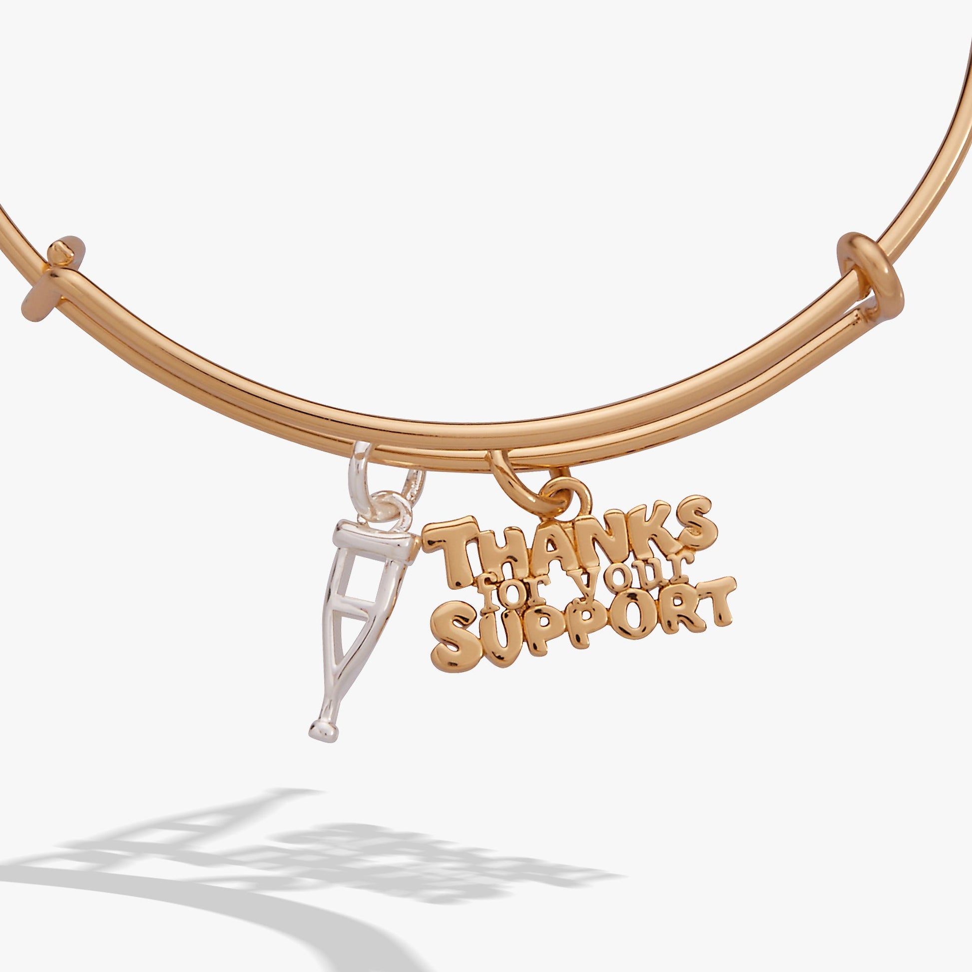 Thanks For Your Support' Crutch Bangle
    
    
    
       Gold