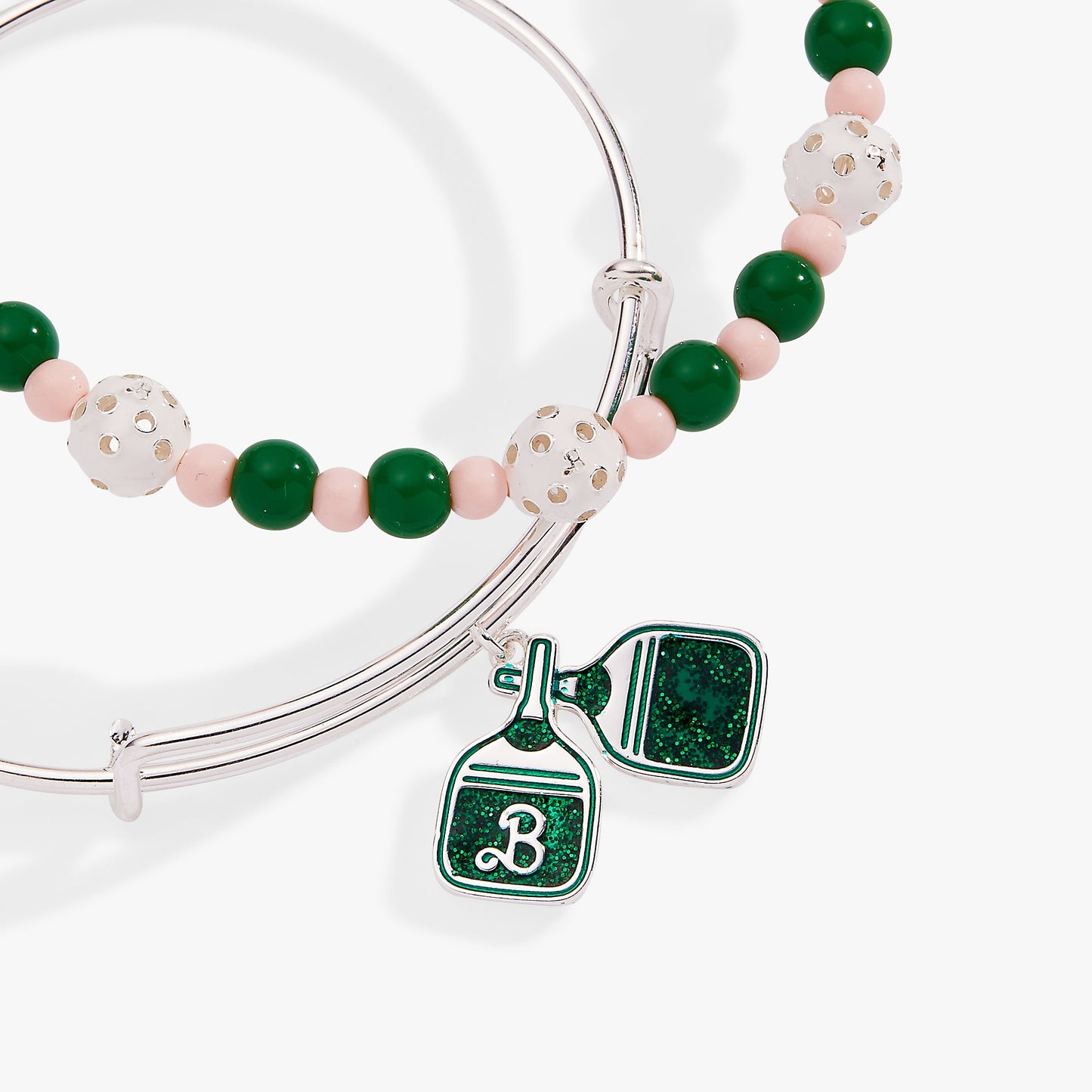 Barbie™ Pickleball Bangle Set of 2 Silver