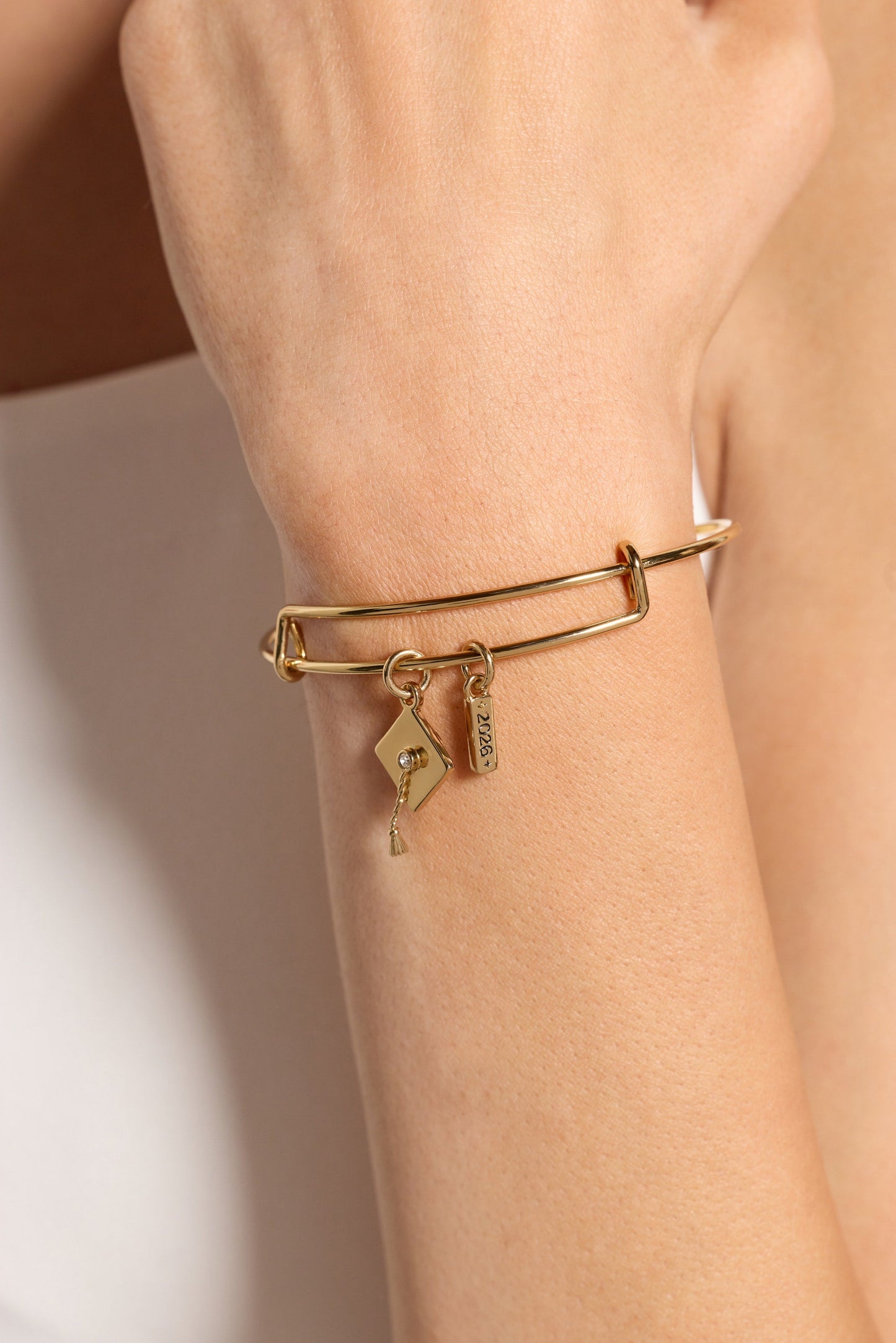 Graduation 2026 Multi-Charm Bangle Gold