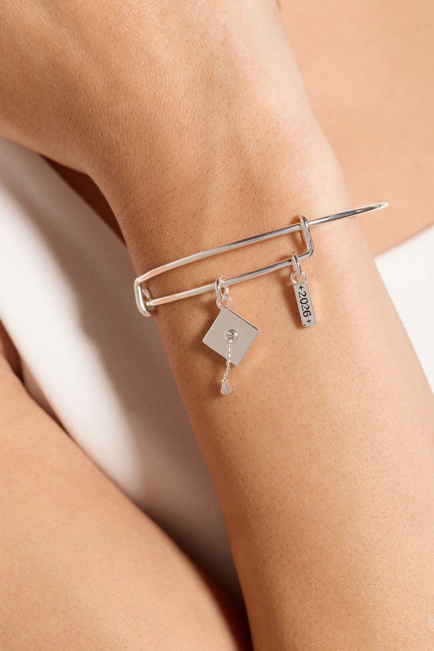 Graduation 2026 Multi-Charm Bangle Gold