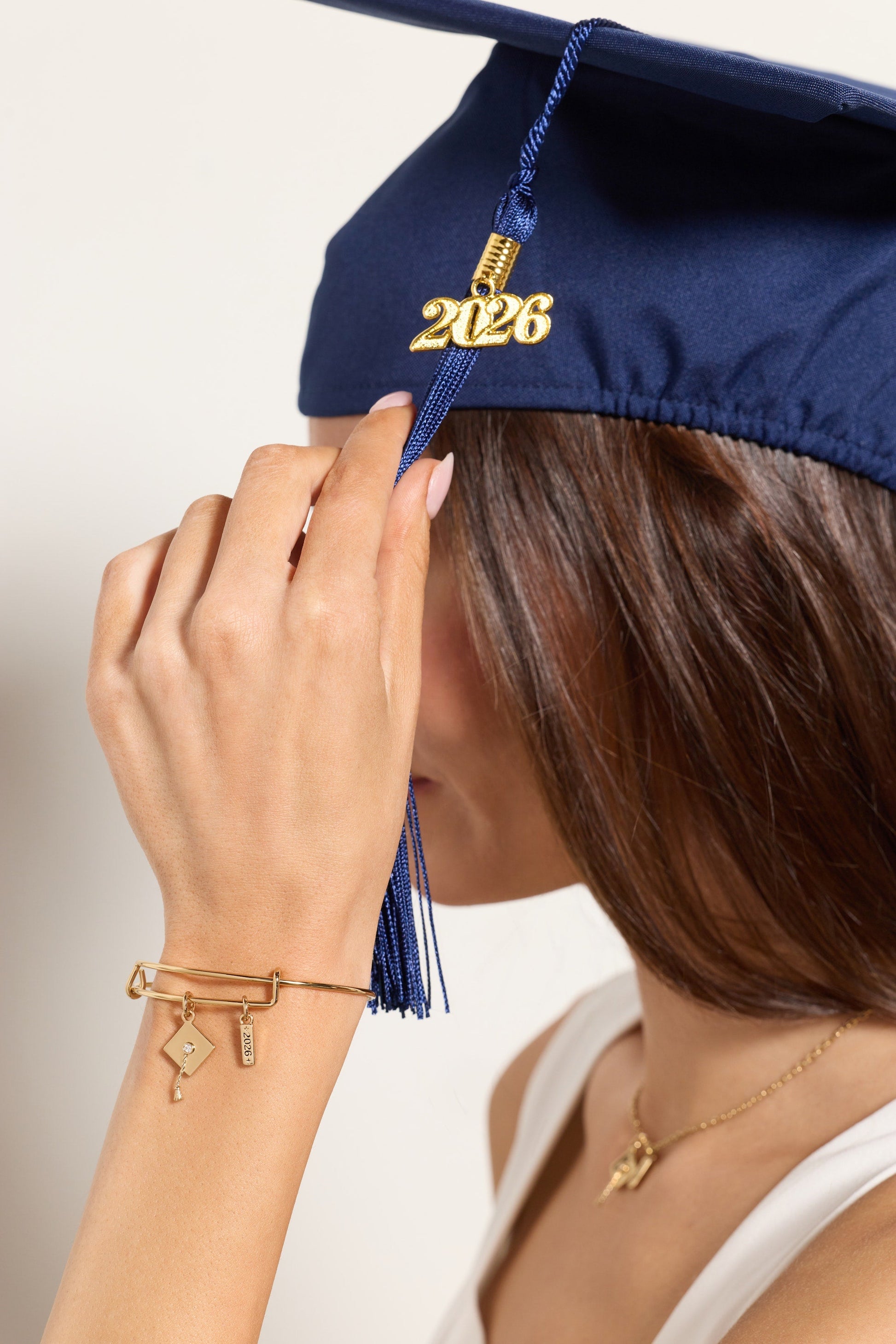Graduation 2026 Multi-Charm Bangle Gold