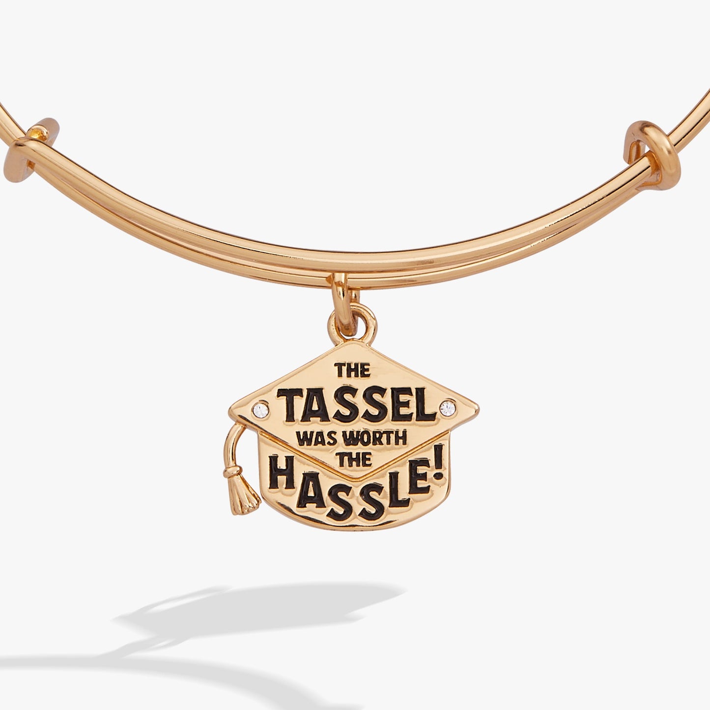 "The Tassel Was Worth The Hassle" Charm Bangle Gold