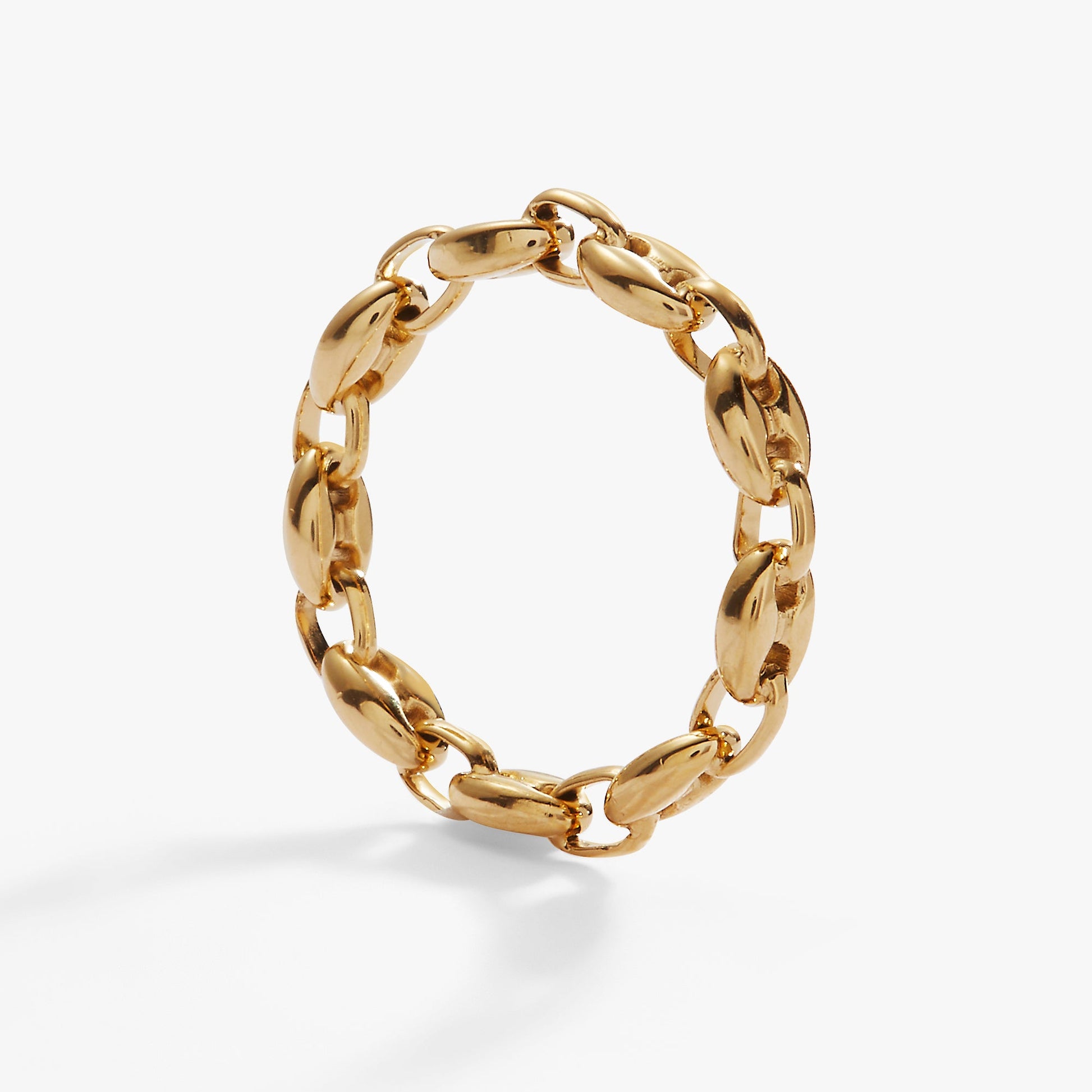 Frozen Mariner Chain Ring Stainless Steel Gold