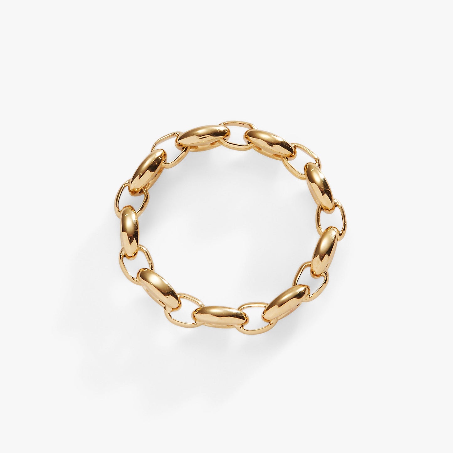 Frozen Mariner Chain Ring Stainless Steel Gold