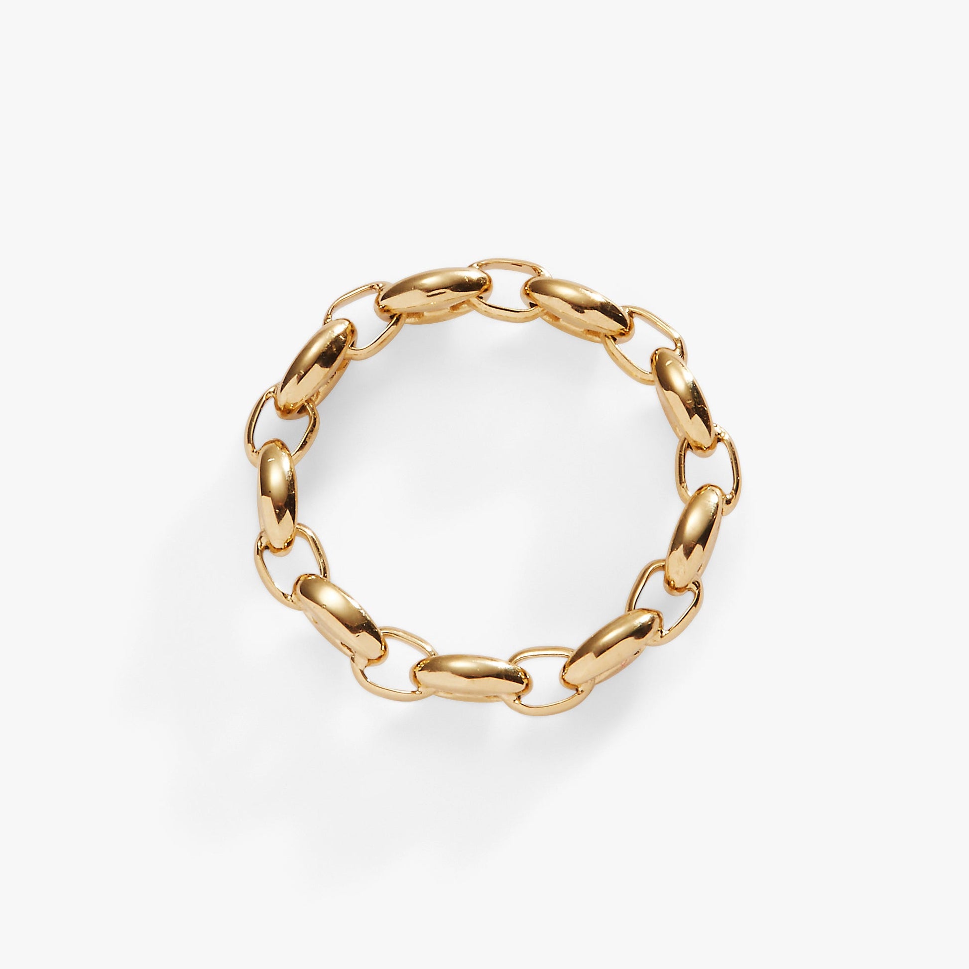 Frozen Mariner Chain Ring Stainless Steel Gold