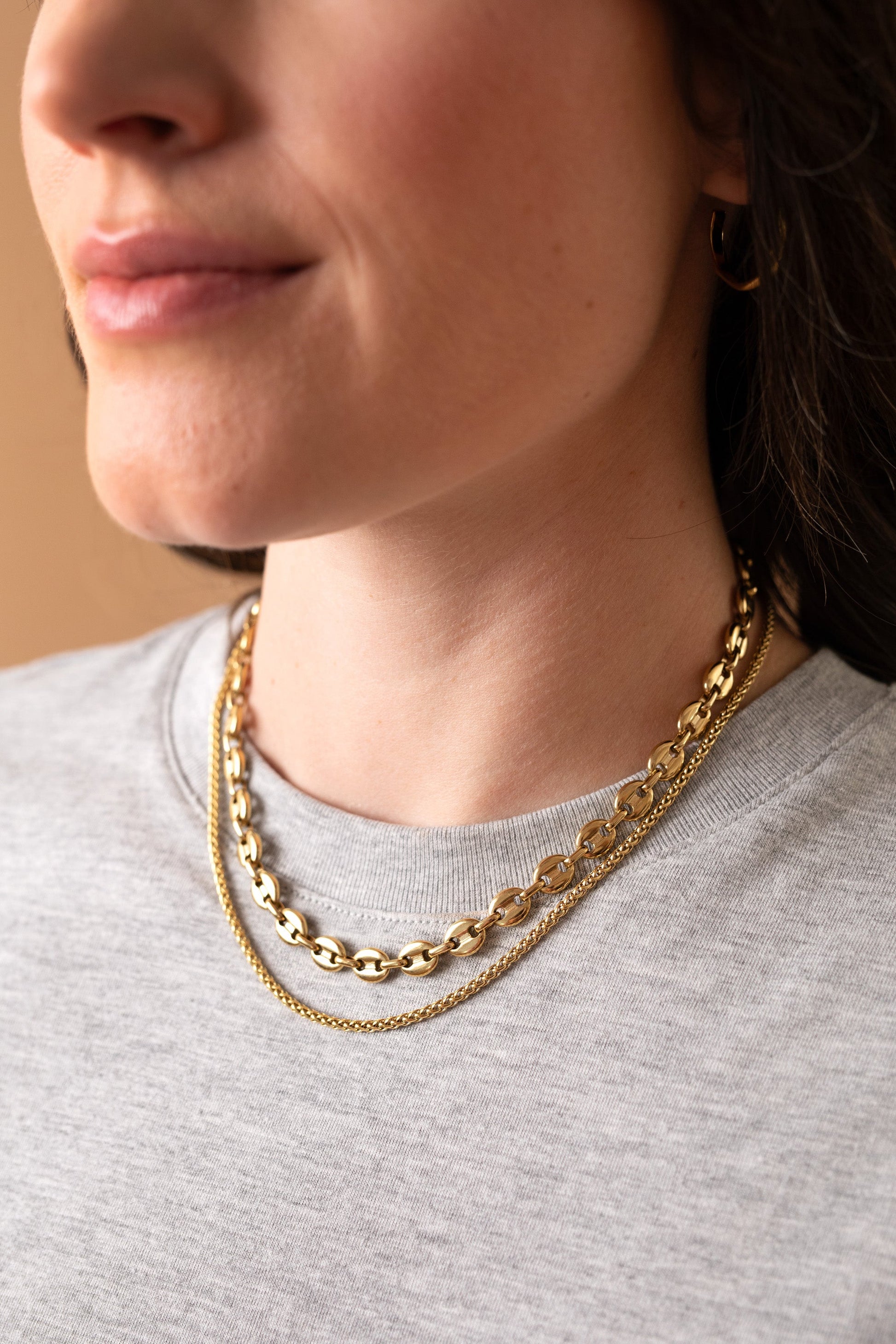 Mariner Necklace Stainless Steel Gold