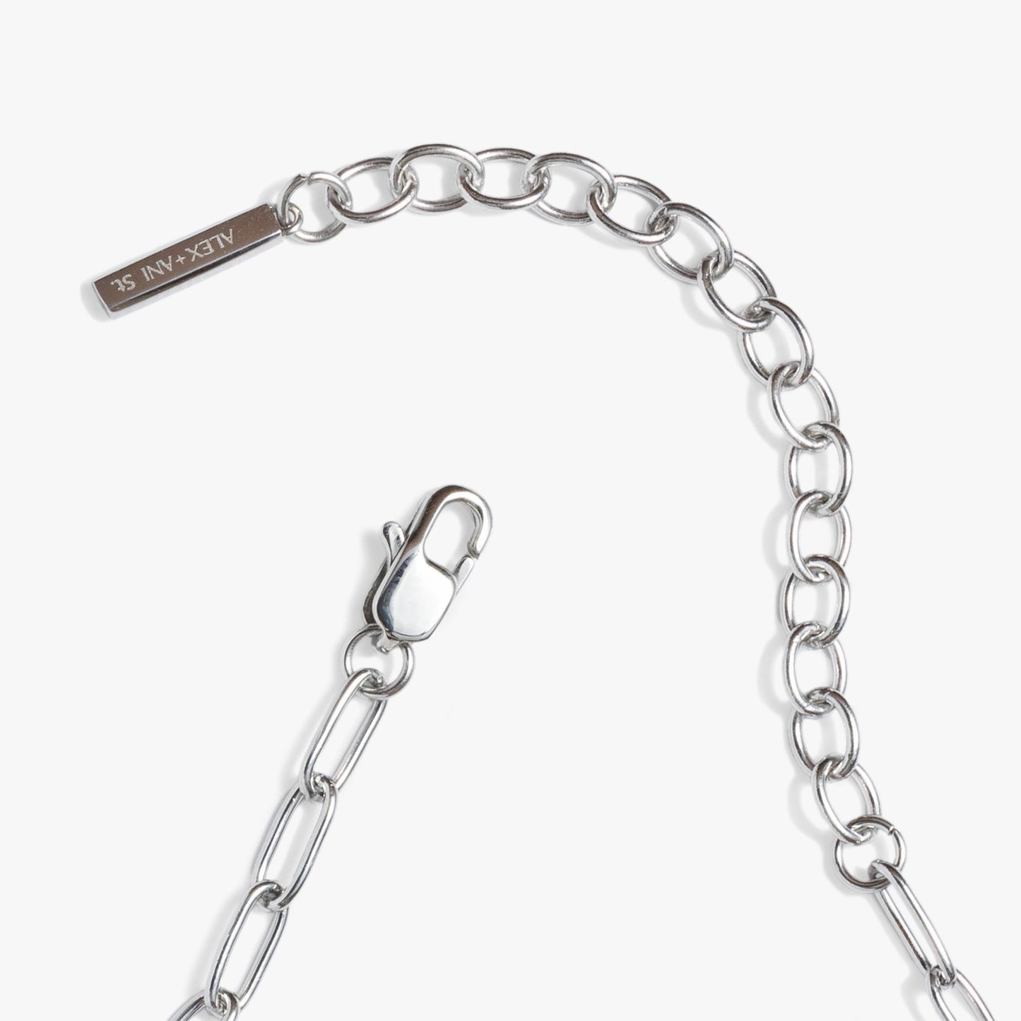Paperclip Charm & Layering Necklace Stainless Steel Gold