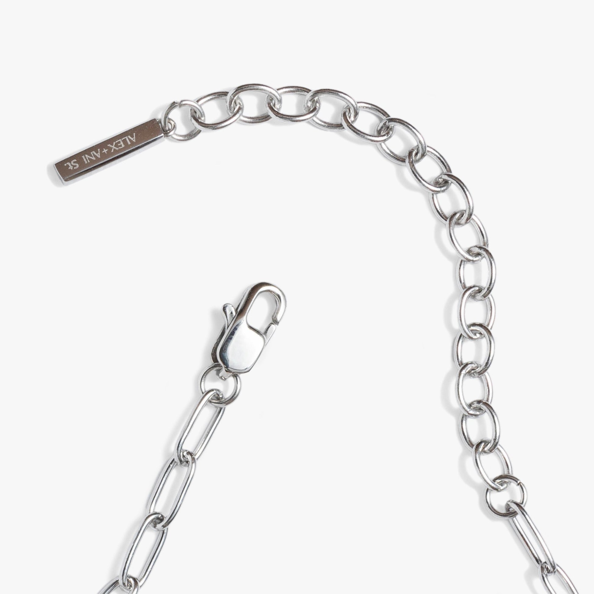 Paperclip Charm & Layering Necklace Stainless Steel Gold
