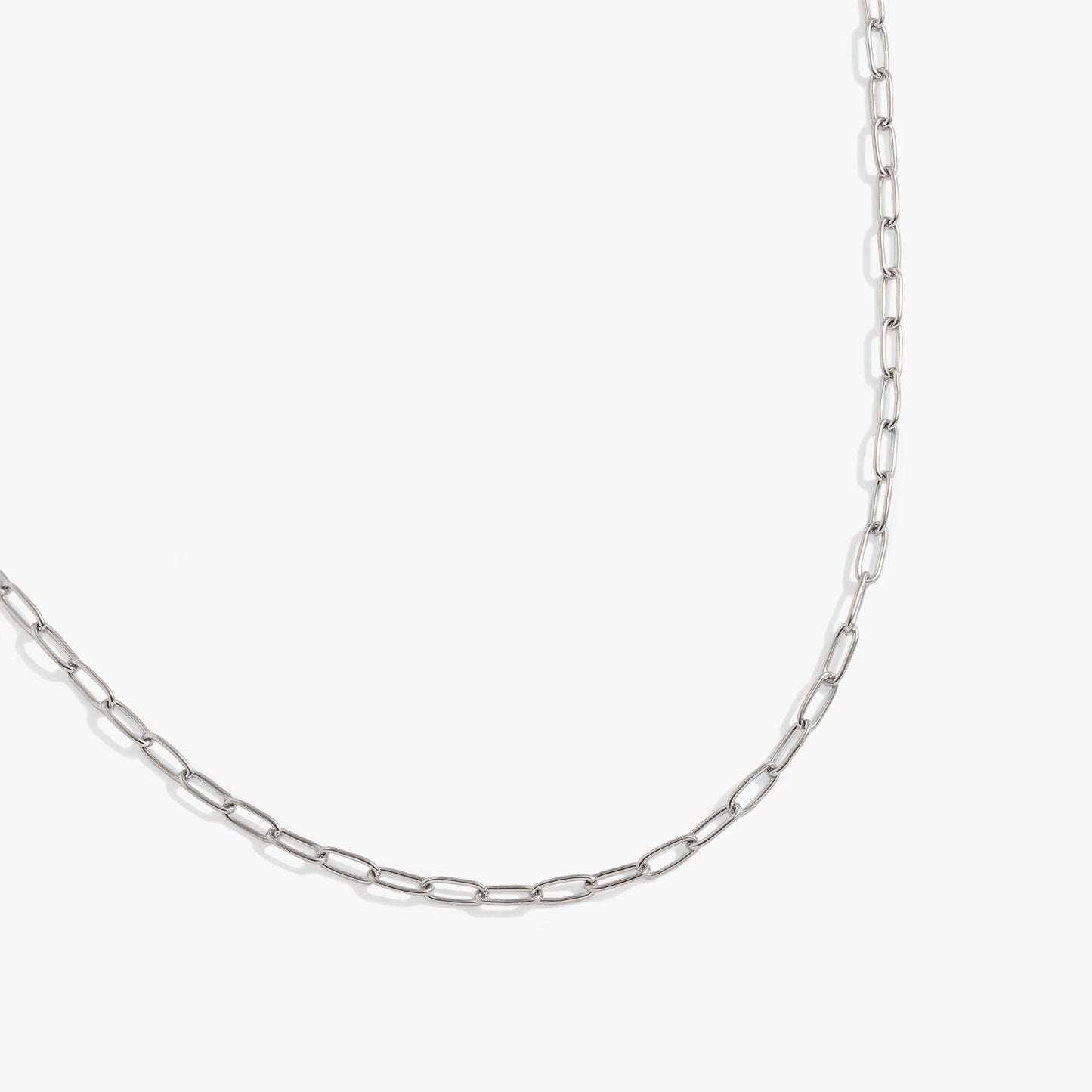 Paperclip Charm & Layering Necklace Stainless Steel Gold