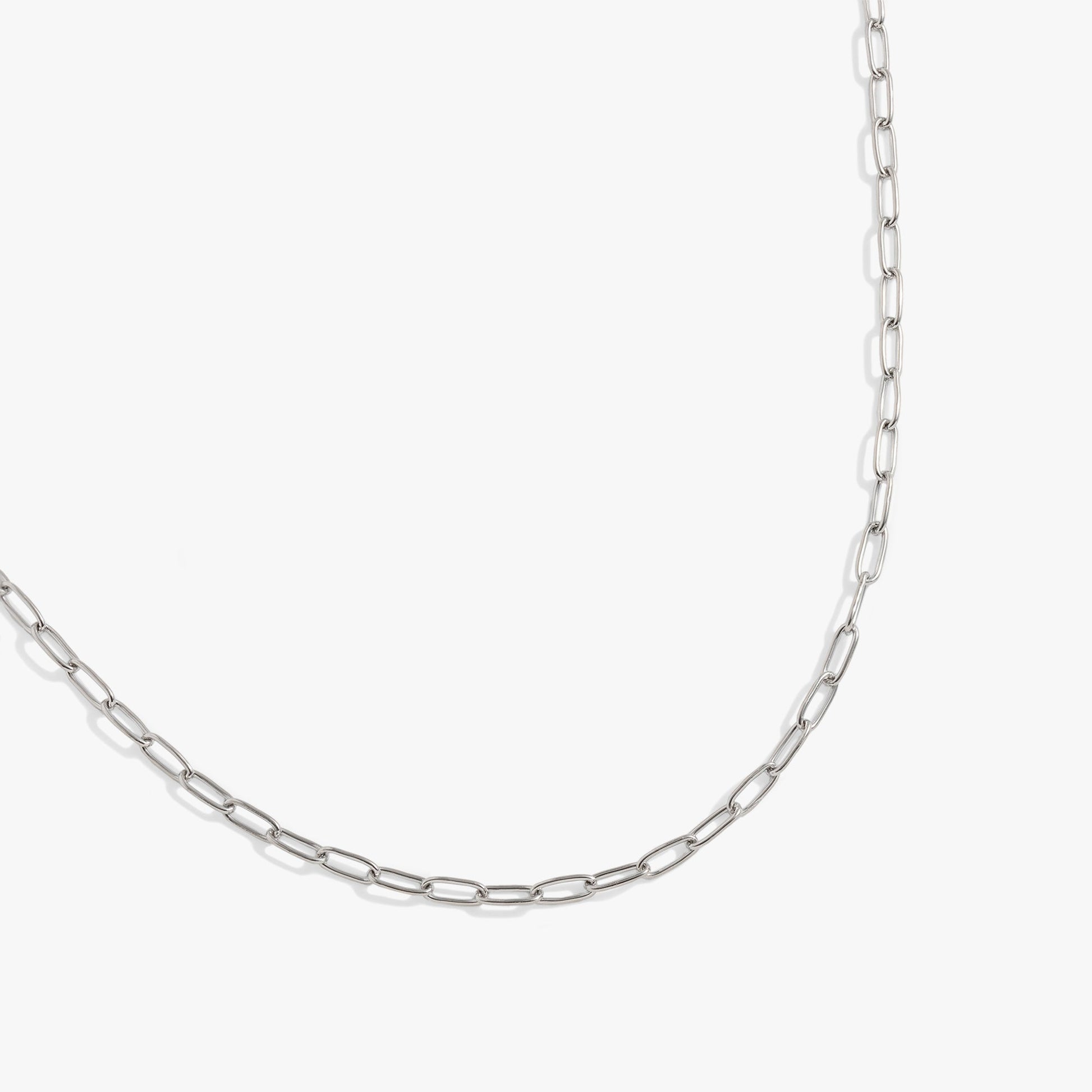 Paperclip Charm & Layering Necklace Stainless Steel Gold