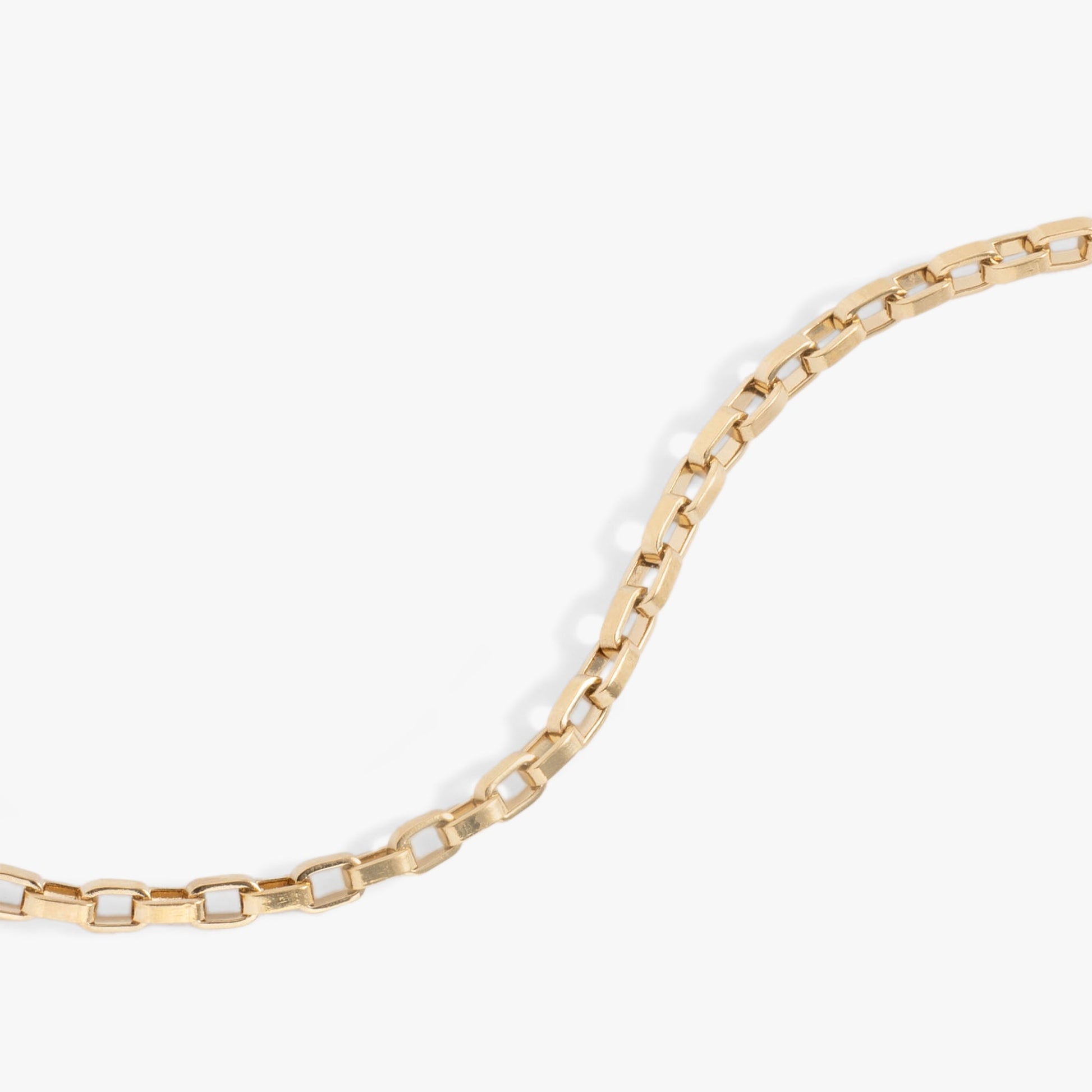 Everyday Box Link Chain Bracelet Stainless Steel Gold