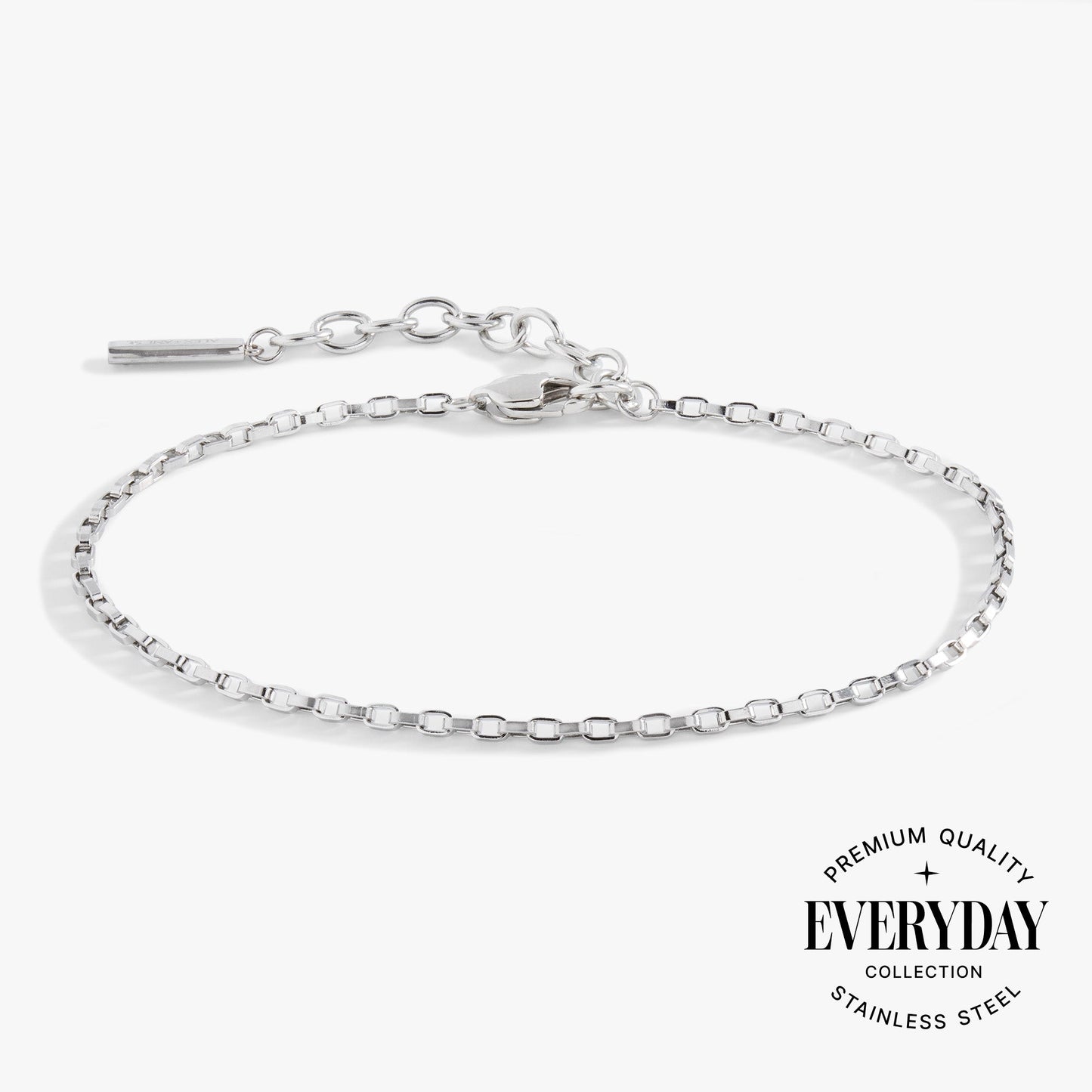 Everyday Box Link Chain Bracelet Stainless Steel Gold