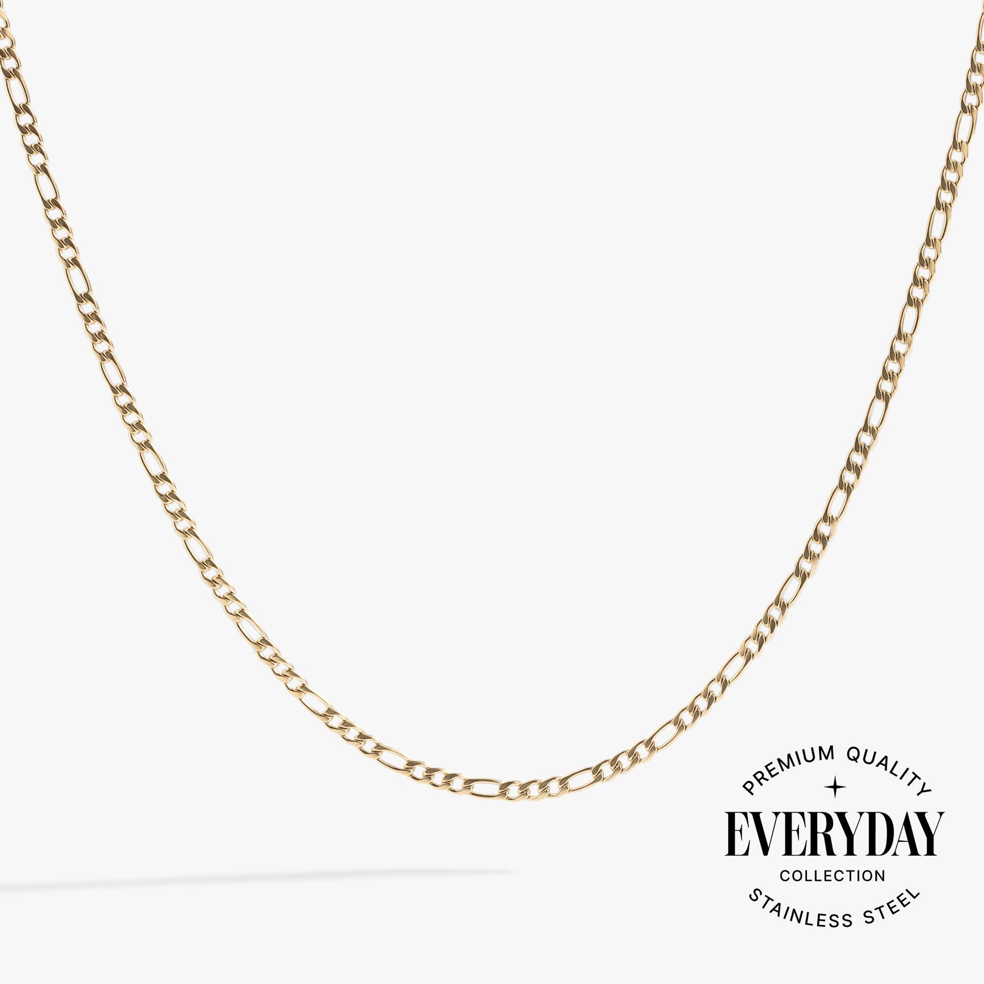 Figaro Charm & Layering Necklace Stainless Steel Gold