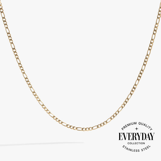 Figaro Charm & Layering Necklace Stainless Steel Gold