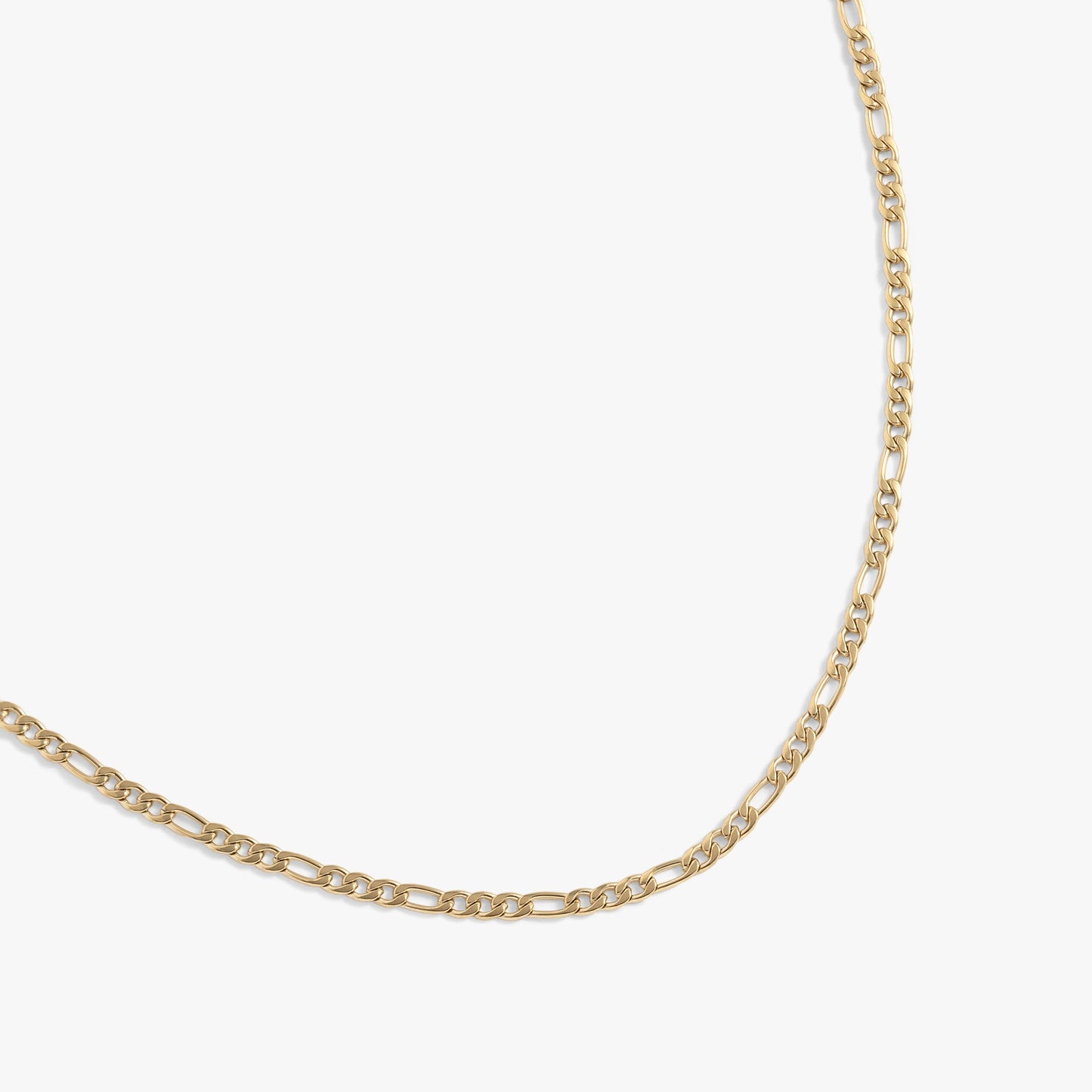 Figaro Charm & Layering Necklace Stainless Steel Gold
