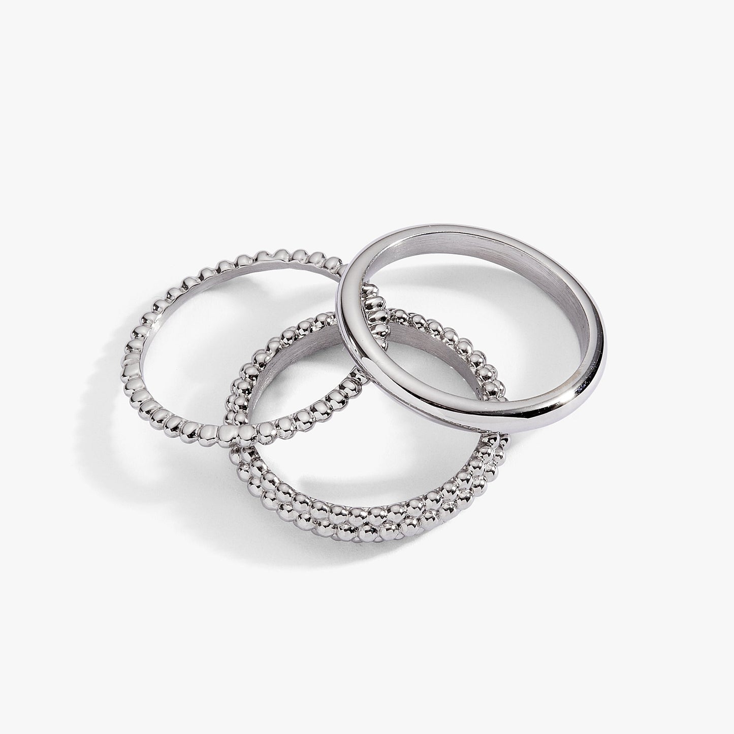 3 ring set-ball texture Stainless Steel Gold