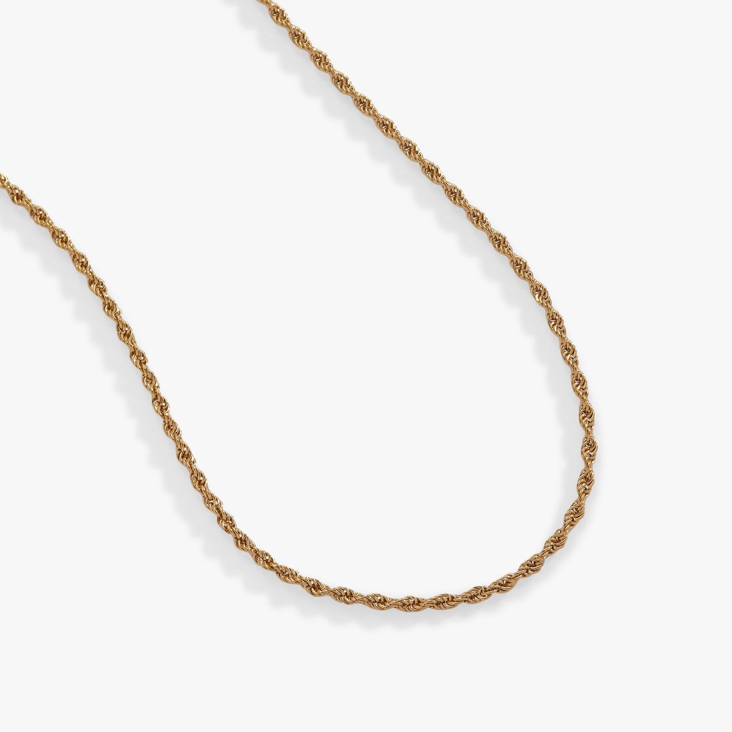 Mini Rope Chain Necklace Stainless Steel Gold