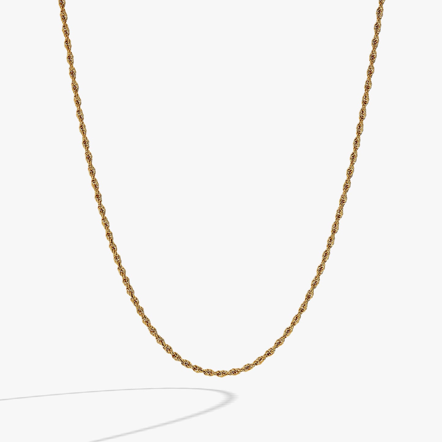 Mini Rope Chain Necklace Stainless Steel Gold