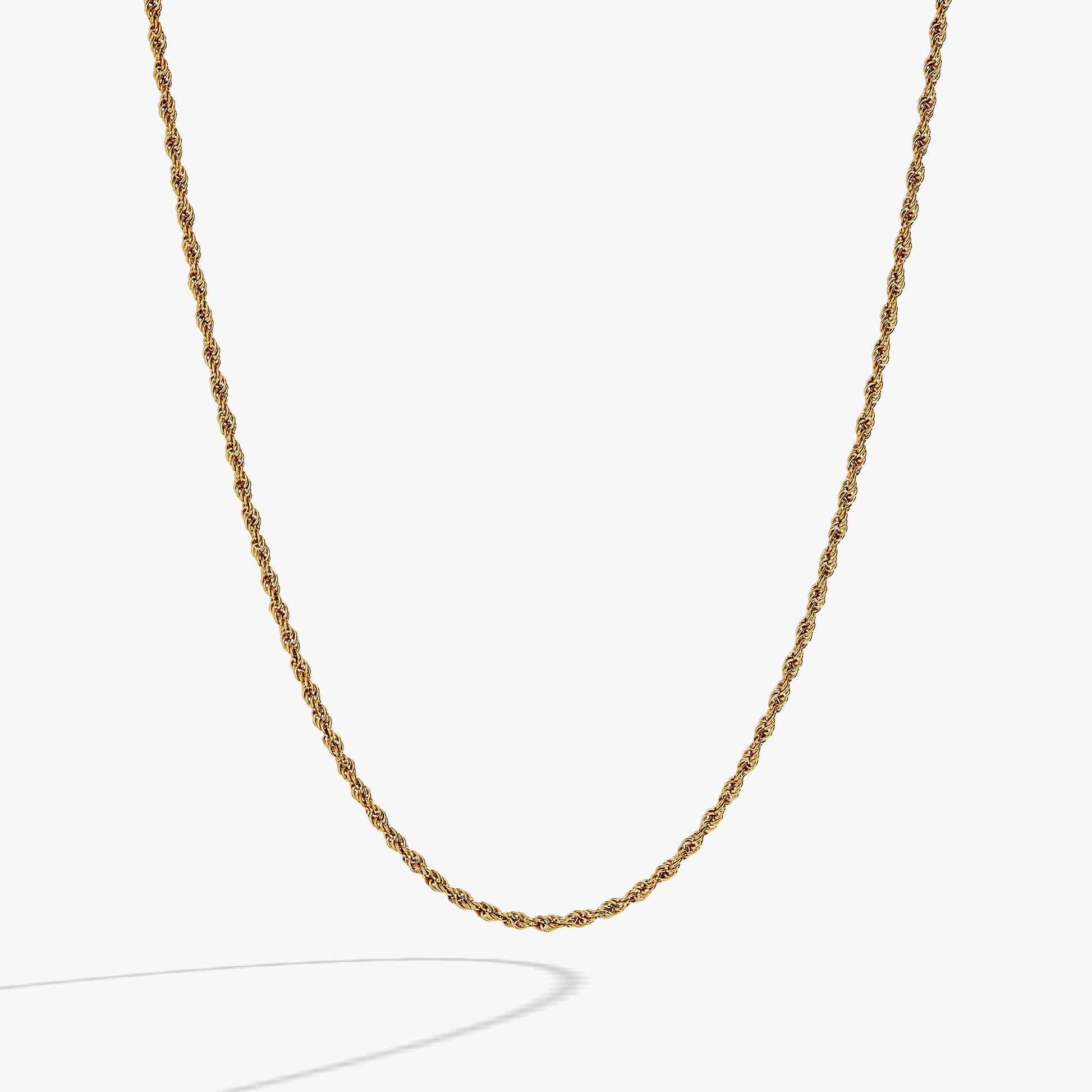 Mini Rope Chain Necklace Stainless Steel Gold
