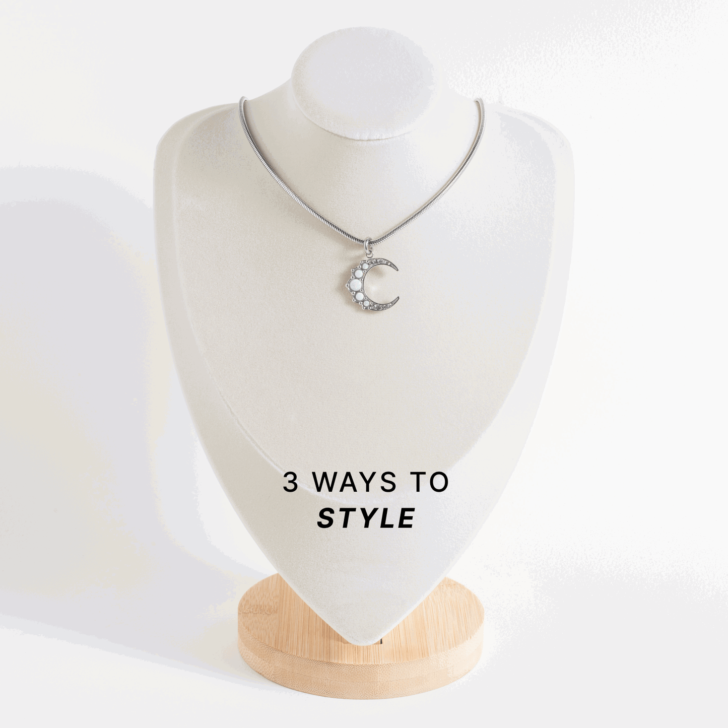 Wheat Chain Charm & Layering Necklace Stainless Steel Silver
