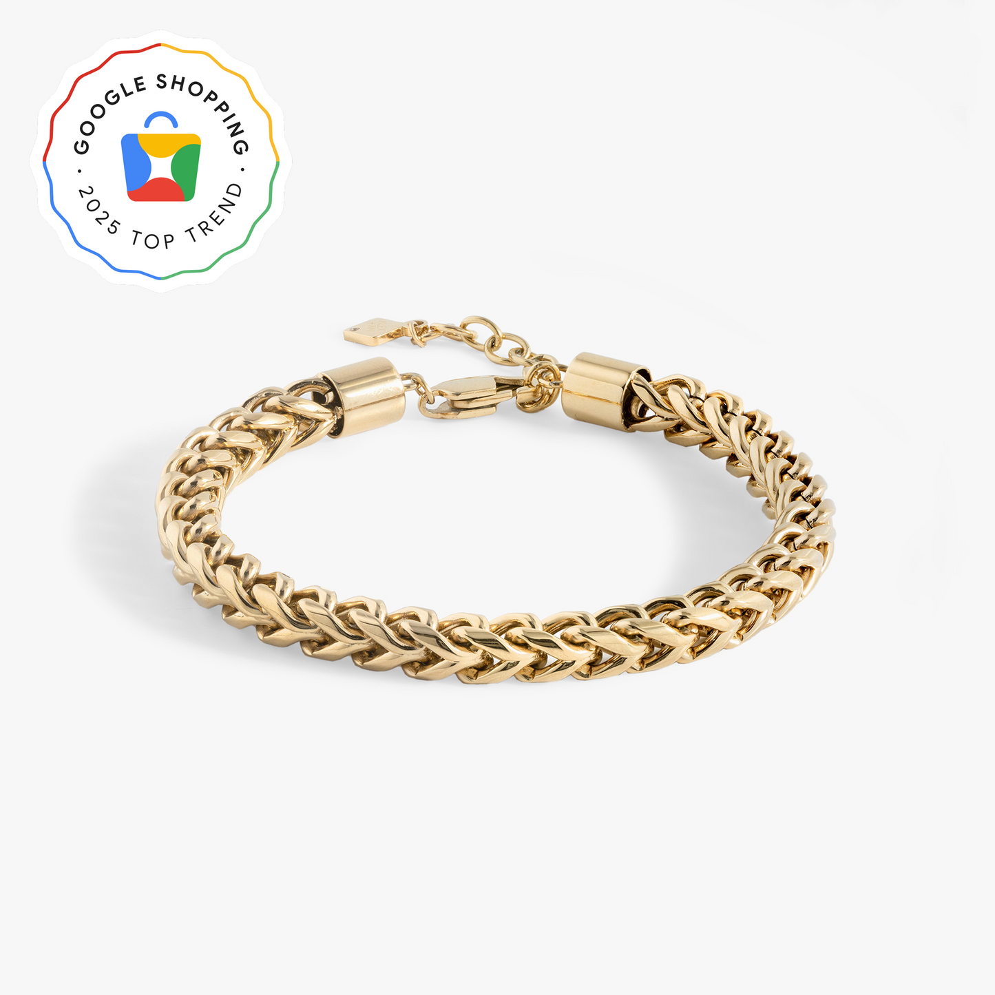 Adjustable Wheat Chain Bracelet Stainless Steel Gold