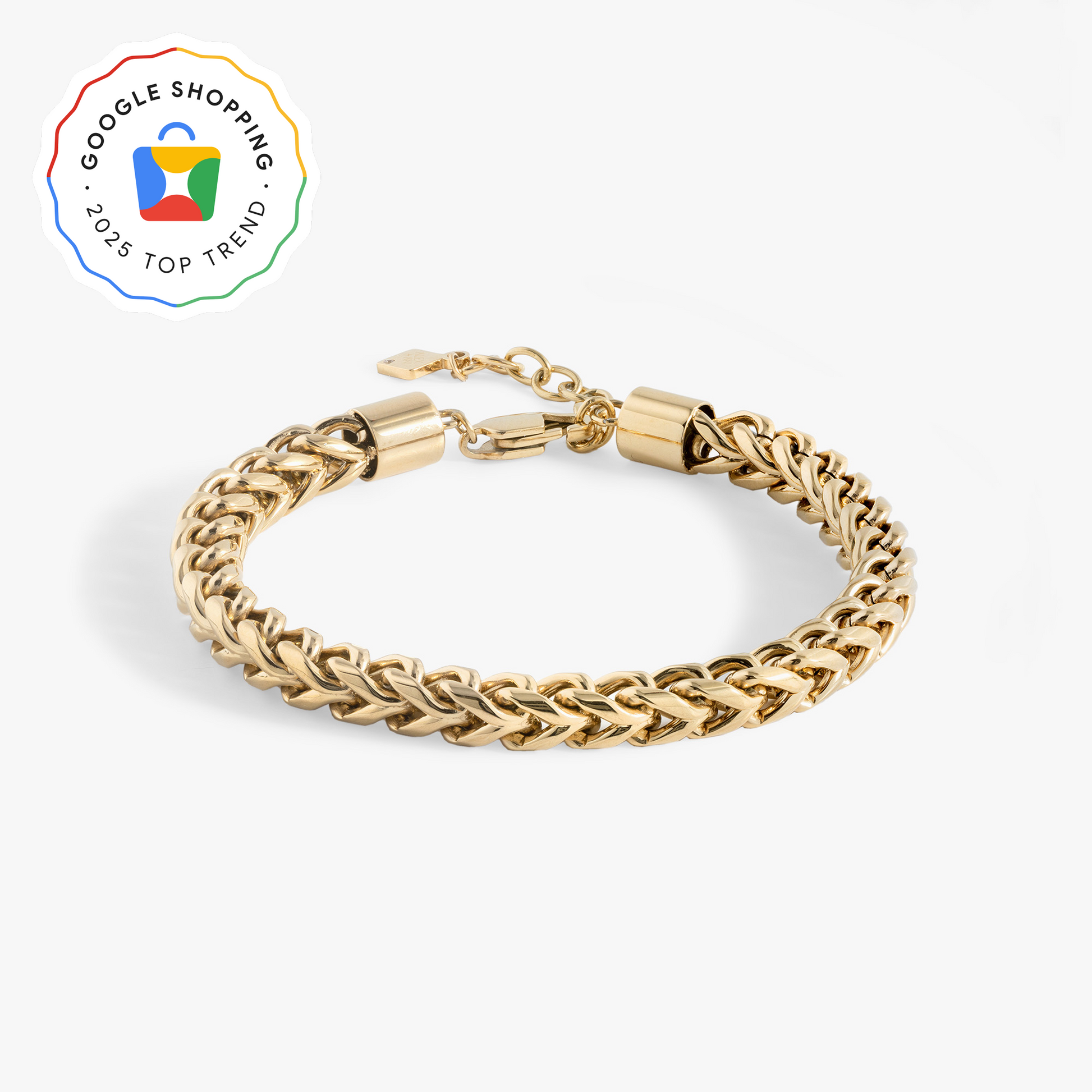 Adjustable Wheat Chain Bracelet Stainless Steel Gold