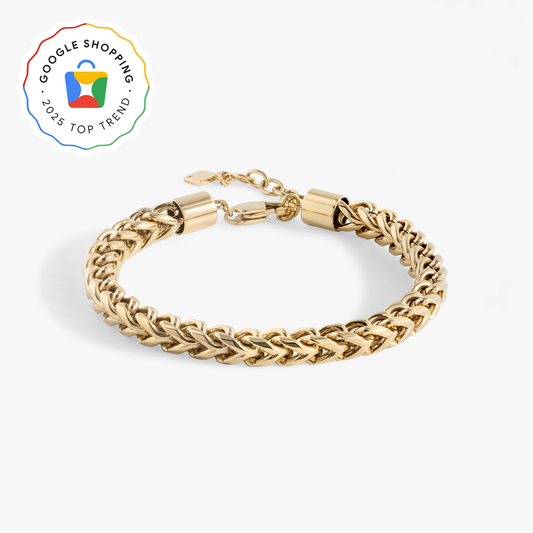 Adjustable Wheat Chain Bracelet Stainless Steel Gold
