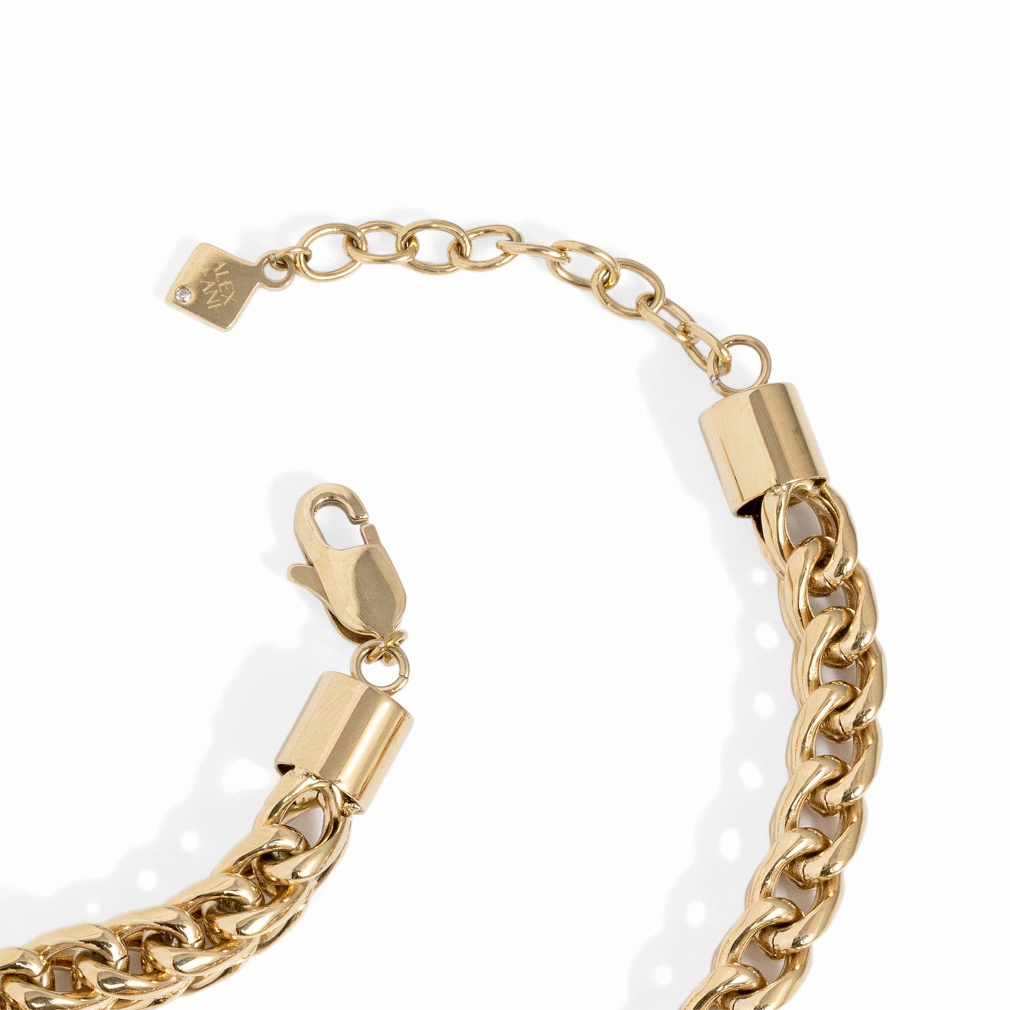 Adjustable Wheat Chain Bracelet Stainless Steel Gold