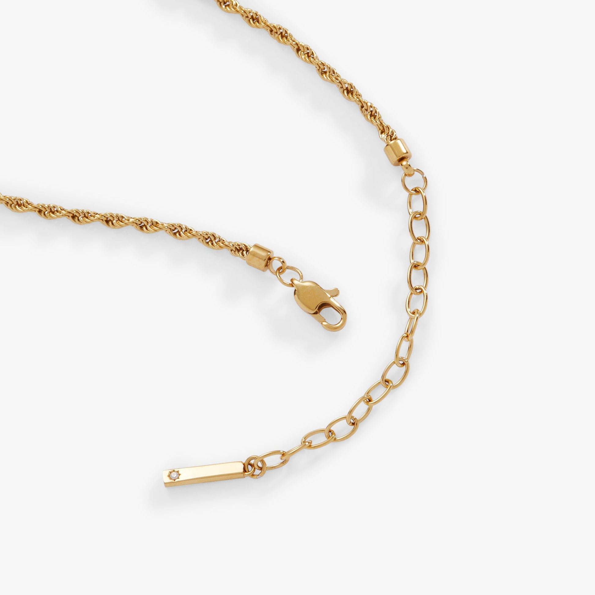 Mini Rope Chain Bracelet Stainless Steel Gold