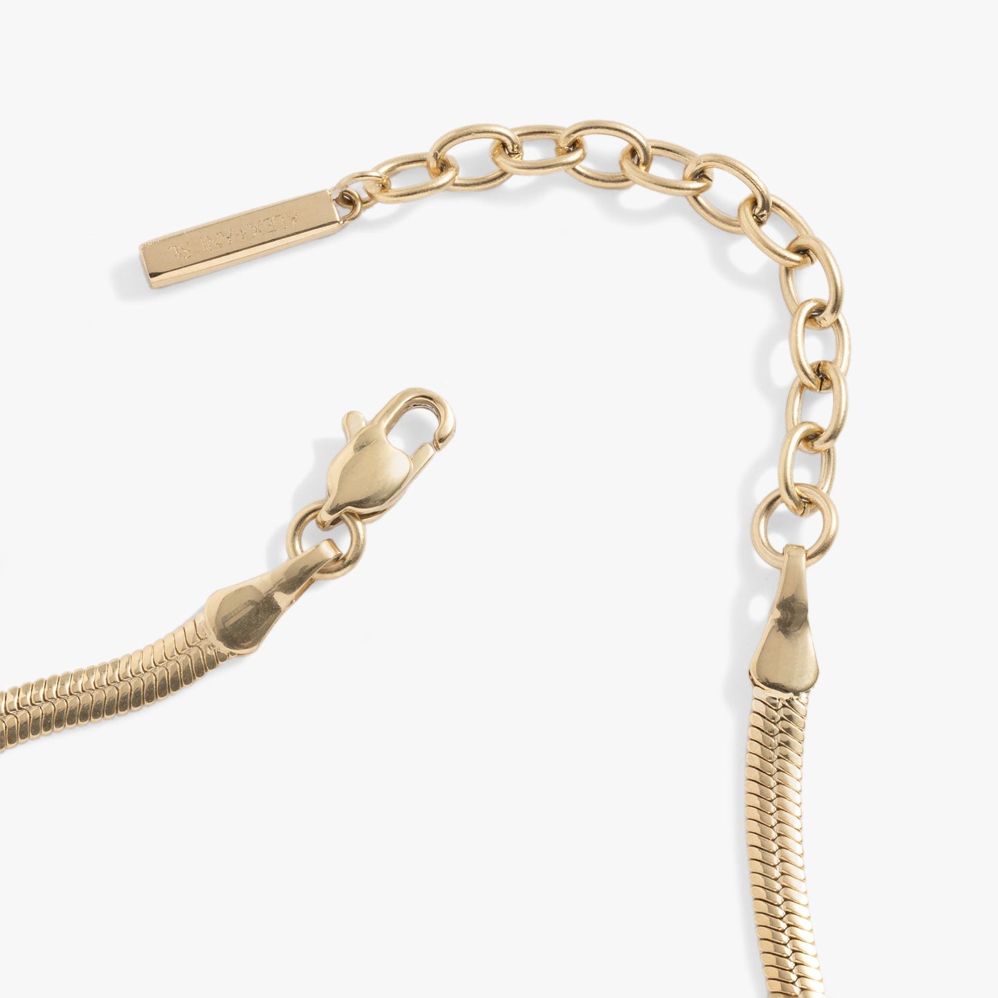 Everyday Herringbone Chain Bracelet Stainless Steel Gold