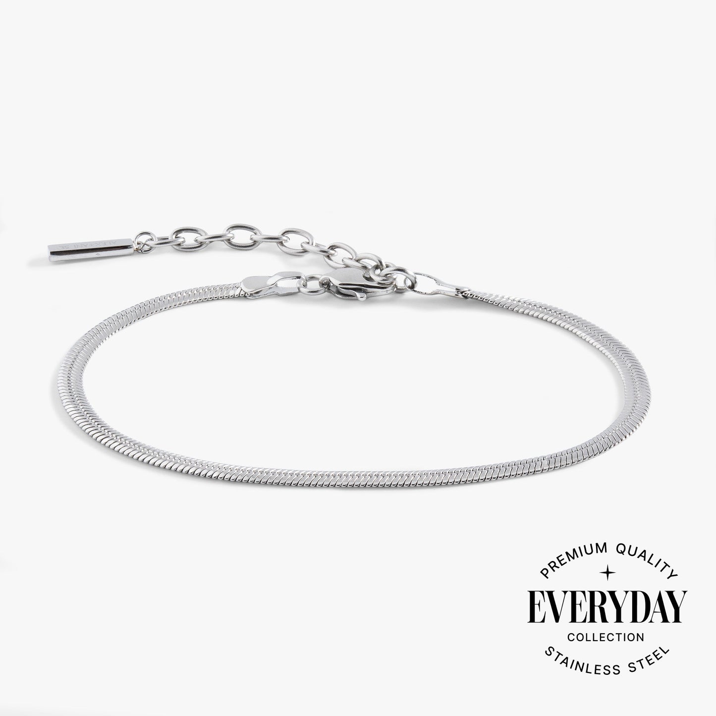 Everyday Herringbone Chain Bracelet Stainless Steel Gold