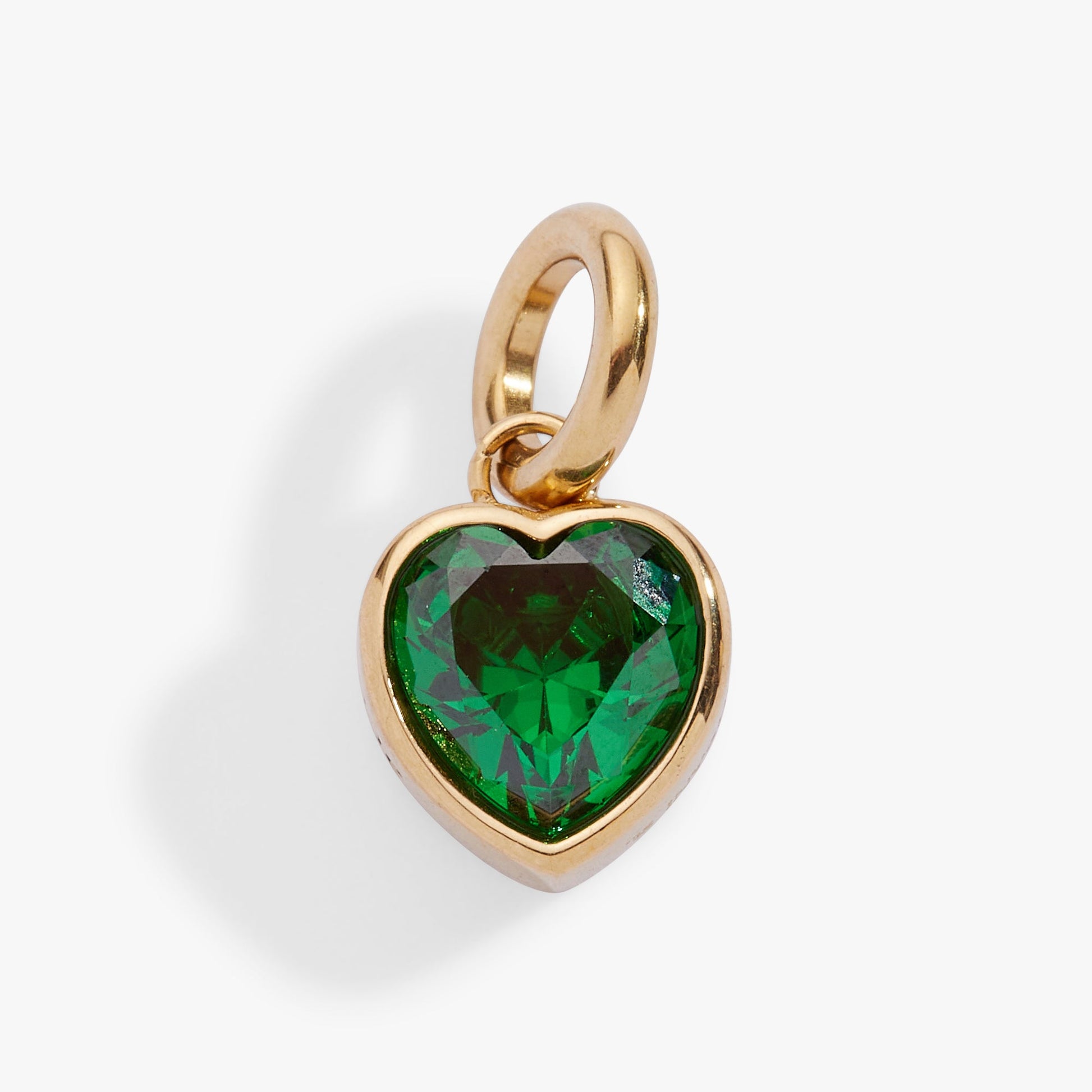 Hope' Heart Birthstone Charm-MAY Stainless Steel Gold