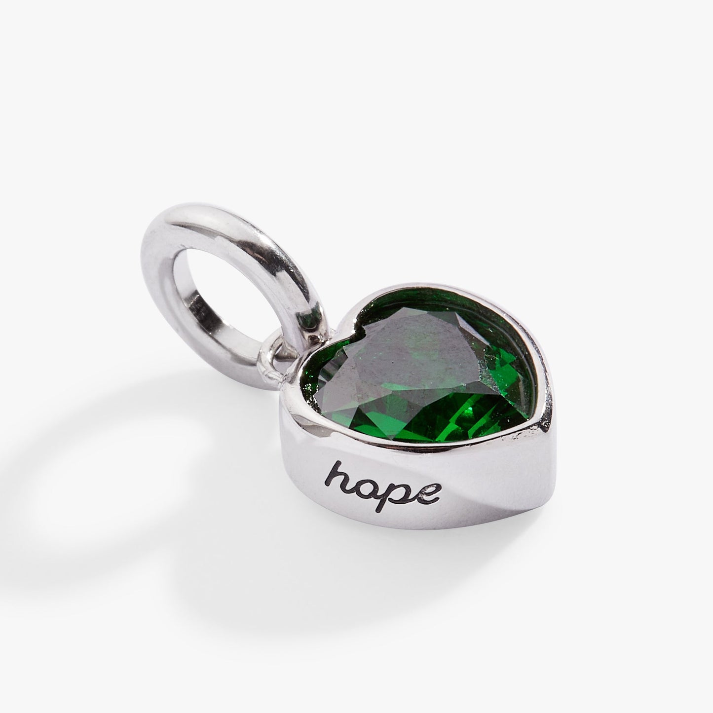 Hope' Heart Birthstone Charm-MAY Stainless Steel Gold