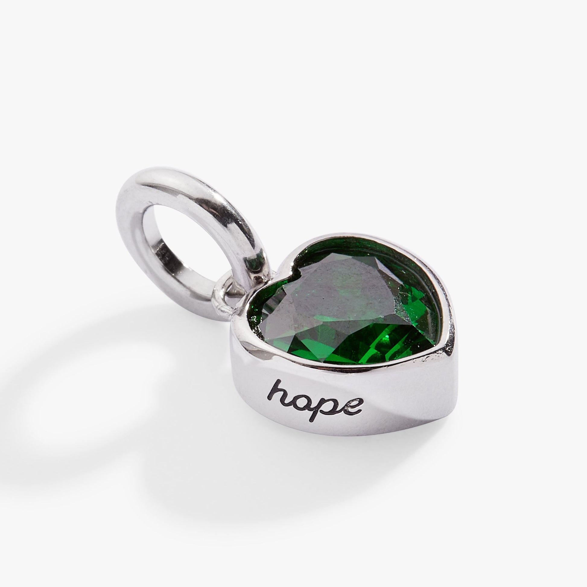 Hope' Heart Birthstone Charm-MAY Stainless Steel Gold