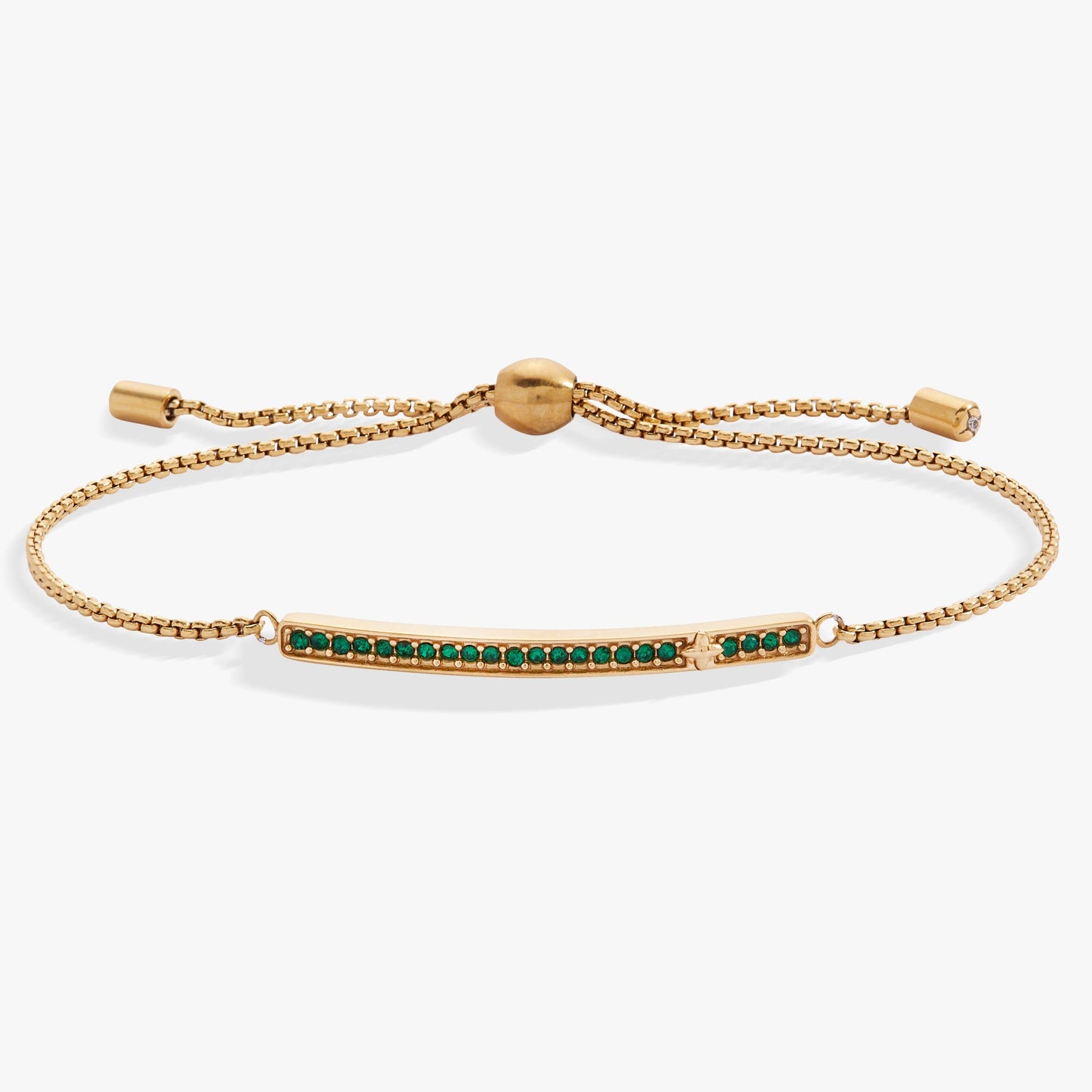 Birthstone Pave Bolo - May Stainless Steel Silver