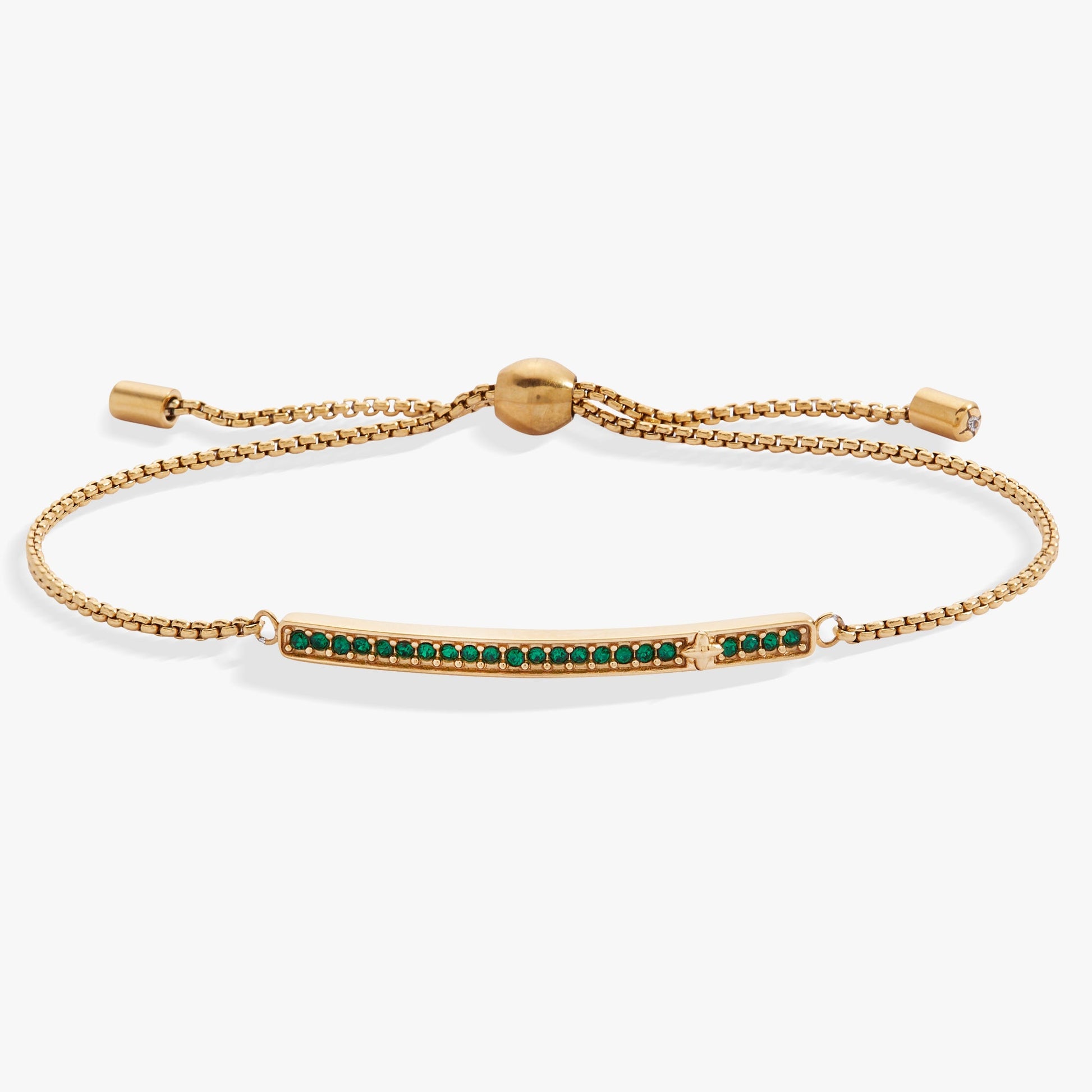 Birthstone Pave Bolo - May Stainless Steel Silver