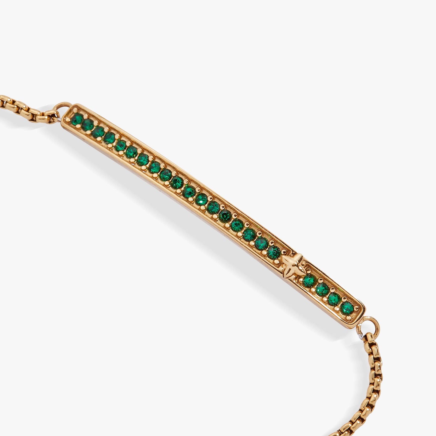 Birthstone Pave Bolo - May Stainless Steel Silver
