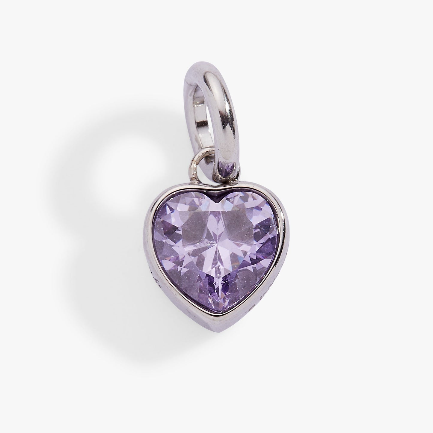 Luck' Heart Birthstone Charm-JUNE Stainless Steel Gold