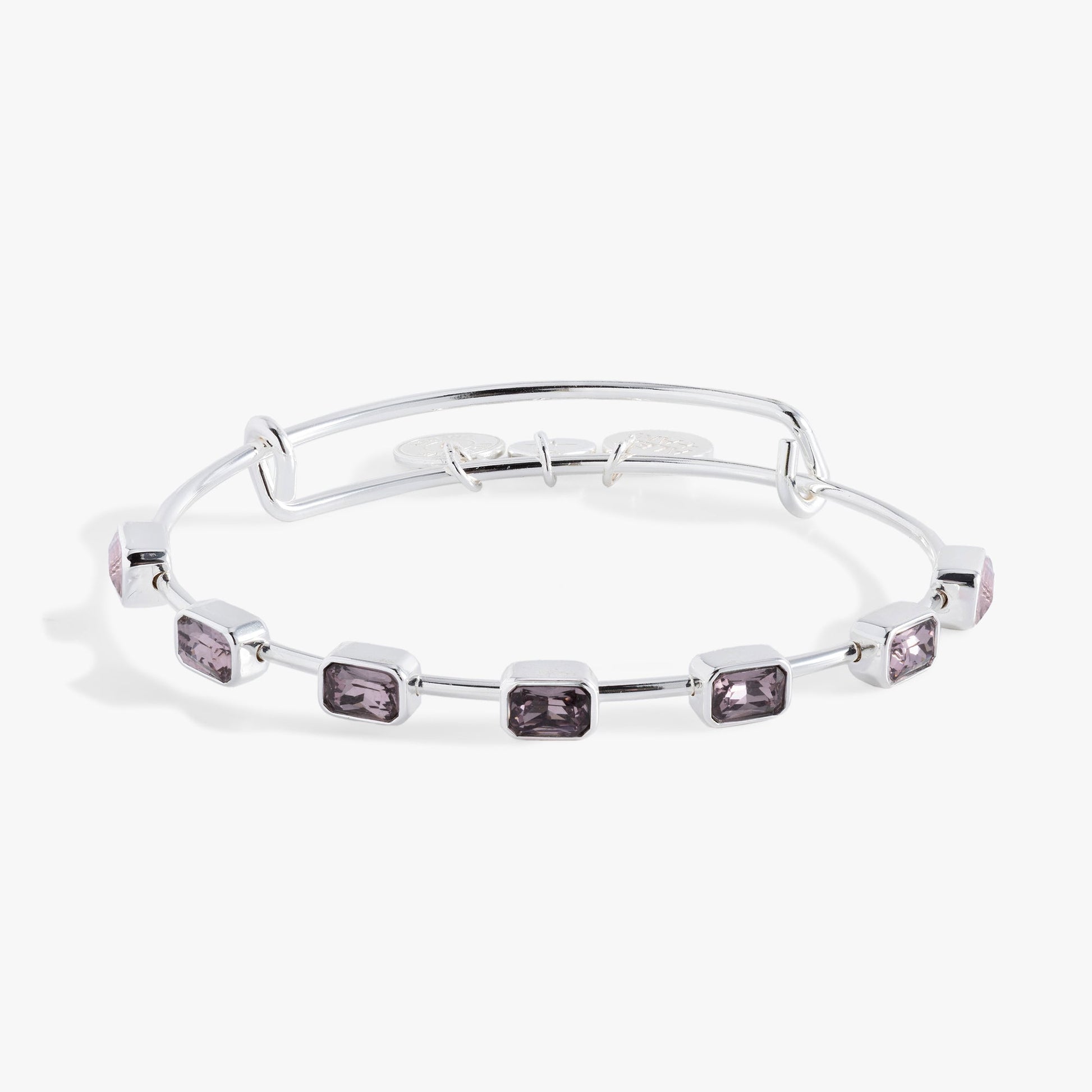 June Birthstone Emerald Cut Bangle Gold