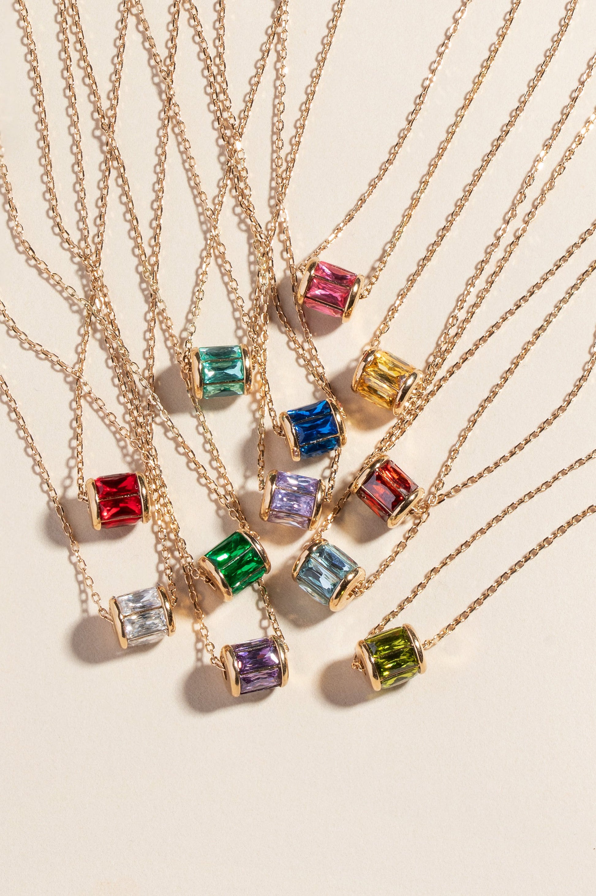 June Birthstone Precious Pendant Necklace 14kt Gold Over Sterling Silver