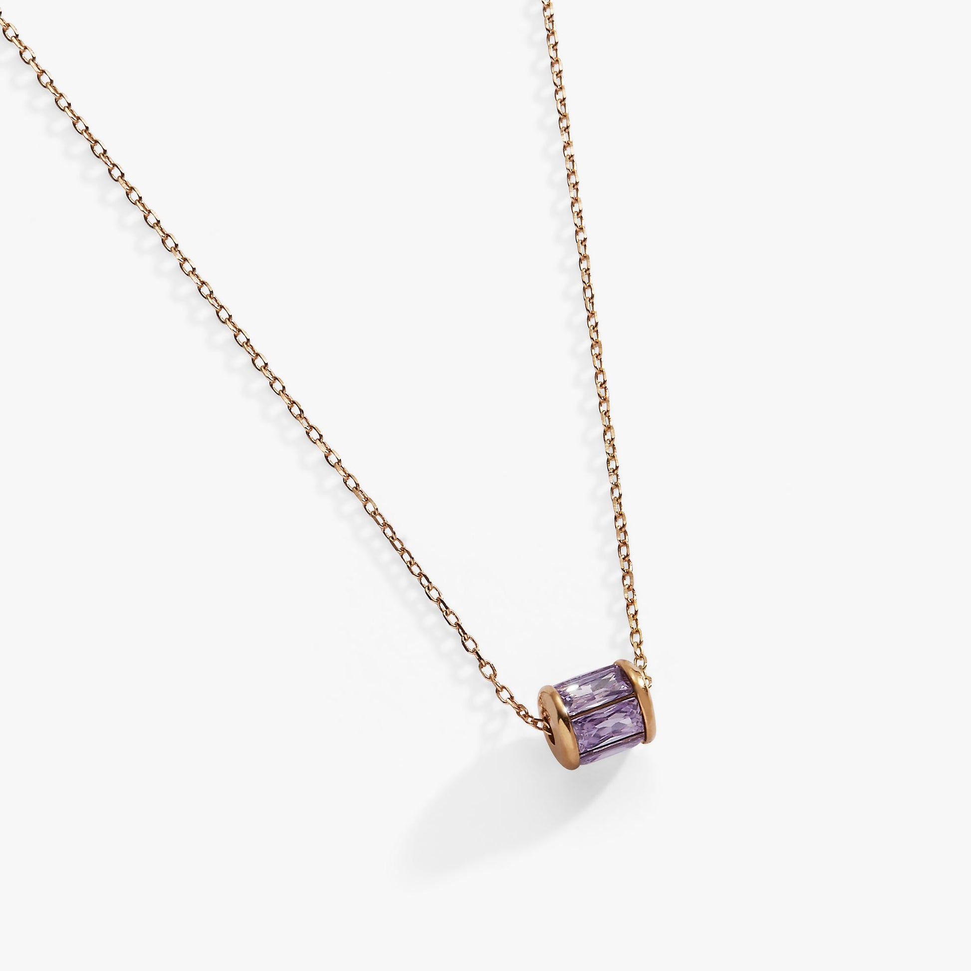 June Birthstone Precious Pendant Necklace 14kt Gold Over Sterling Silver