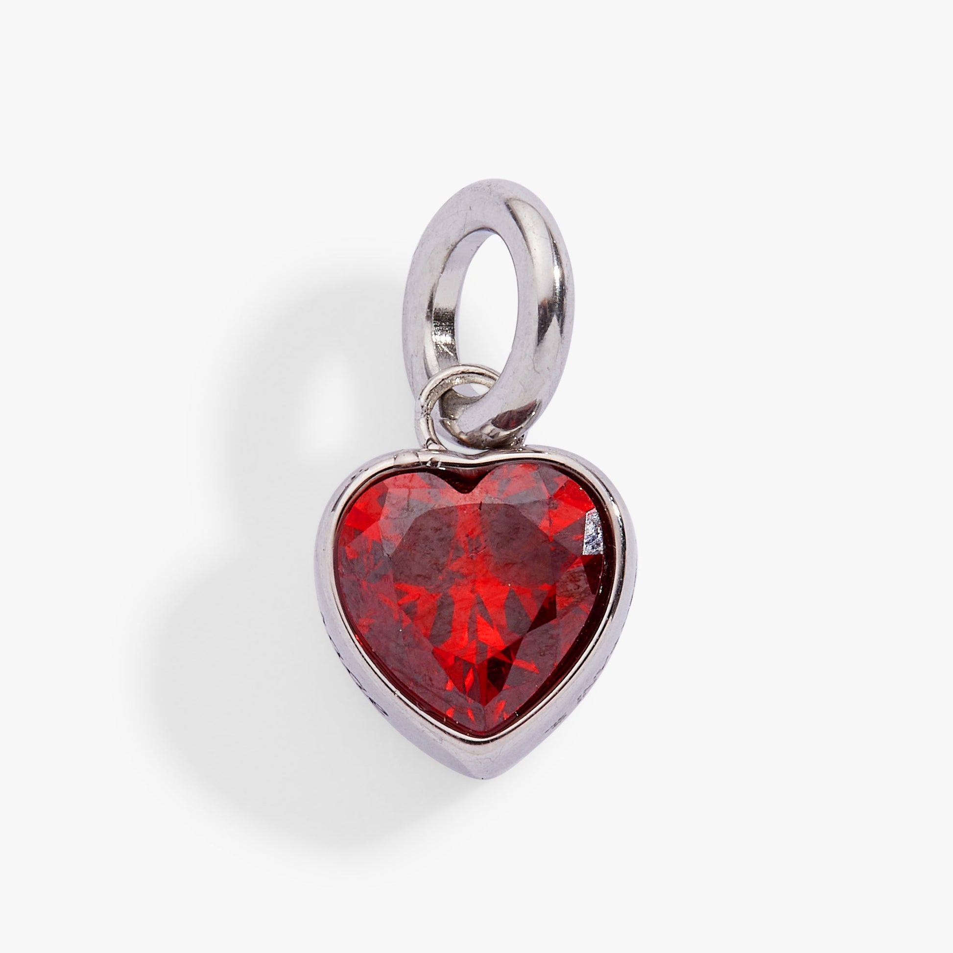 Love' Heart Birthstone Charm-JULY Stainless Steel Gold