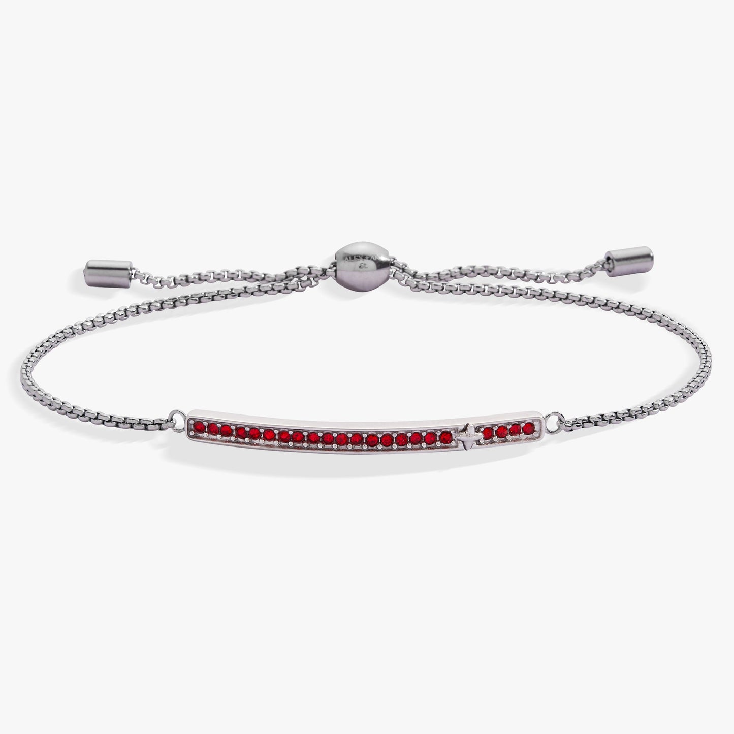 Birthstone Pave Bolo - July Stainless Steel Gold