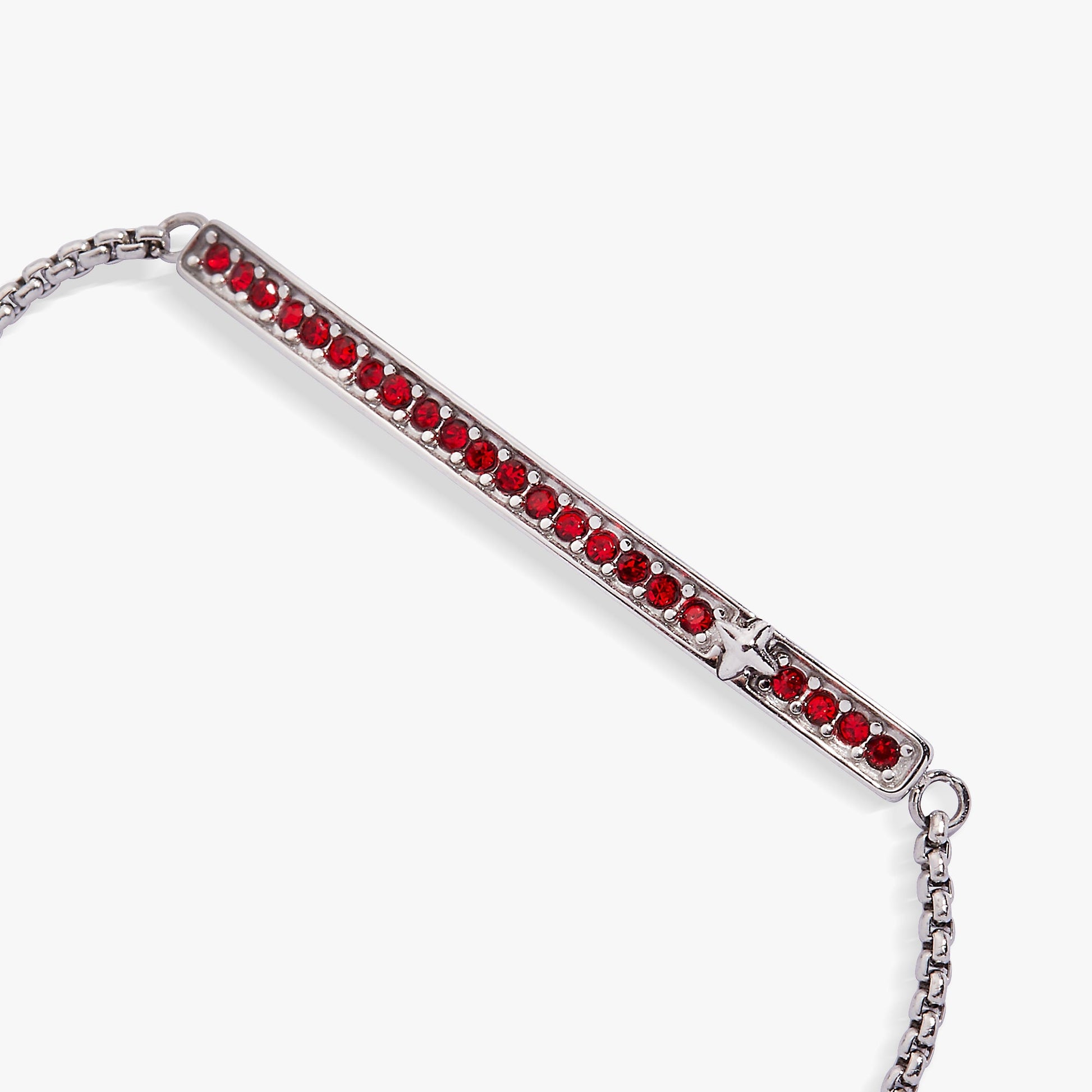 Birthstone Pave Bolo - July Stainless Steel Gold