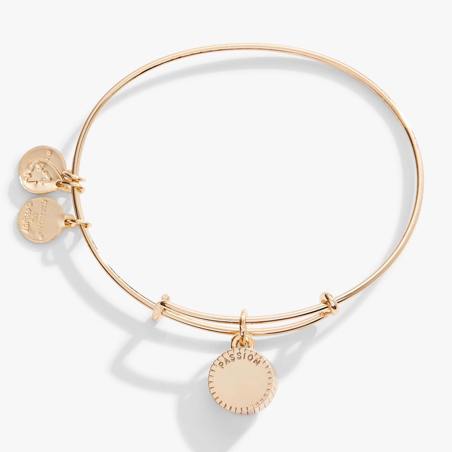 Ruby July Birthstone Charm Bangle Silver