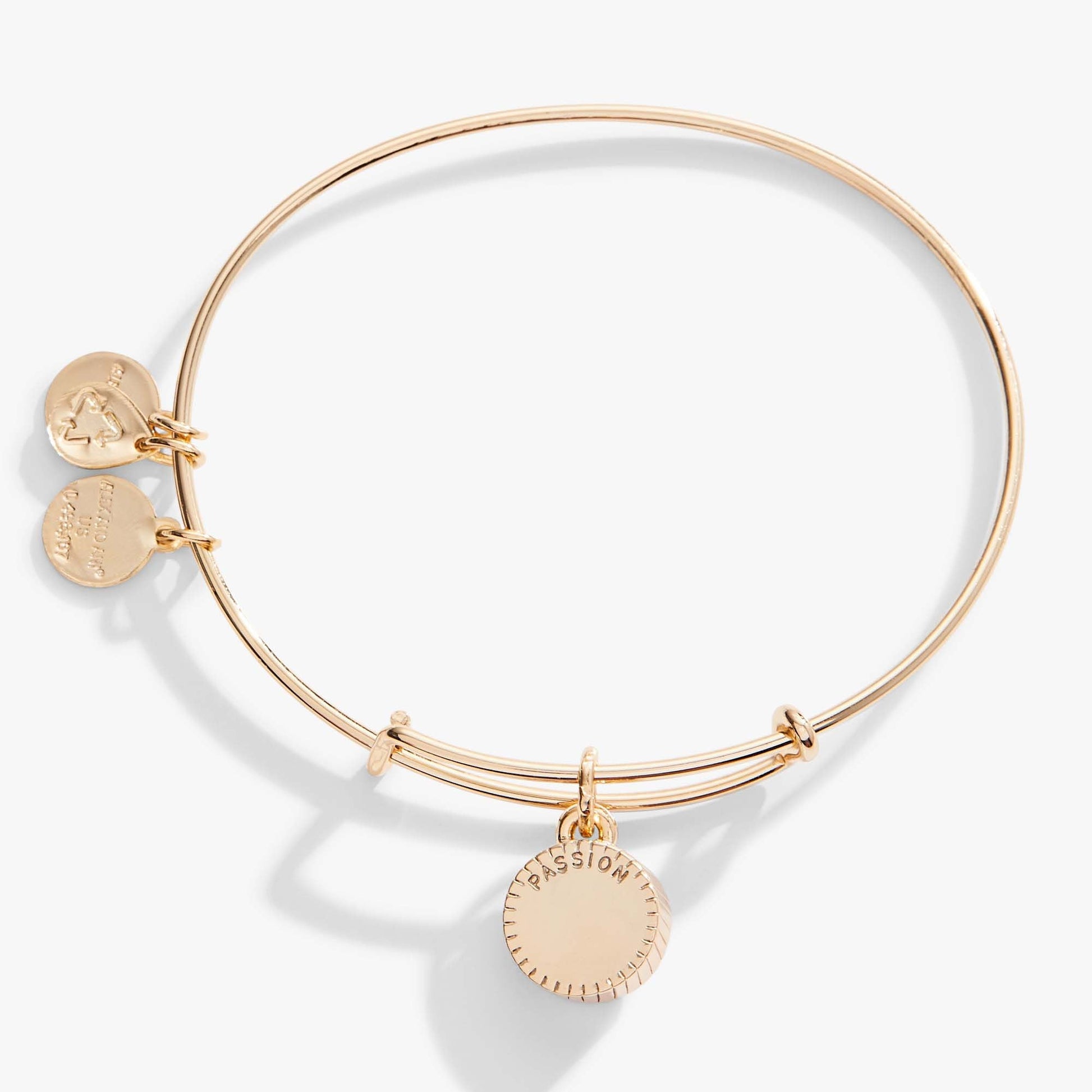 Ruby July Birthstone Charm Bangle Silver