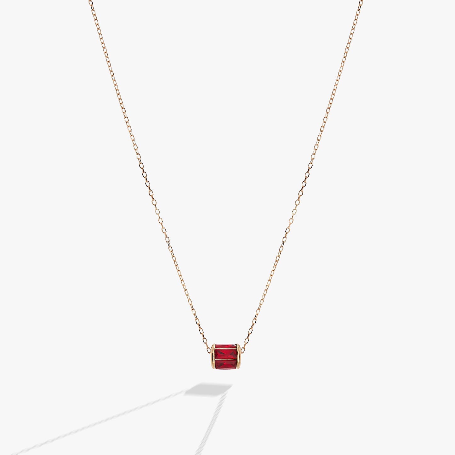 July Birthstone Precious Pendant Necklace 14kt Gold Over Sterling Silver