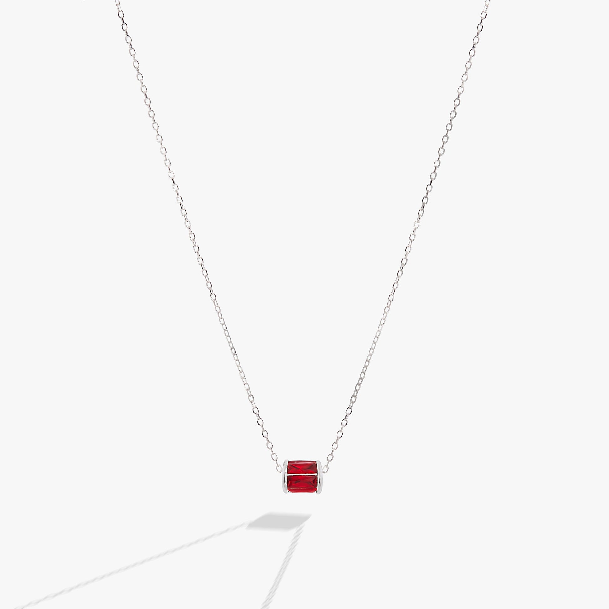 July Birthstone Precious Pendant Necklace 14kt Gold Over Sterling Silver